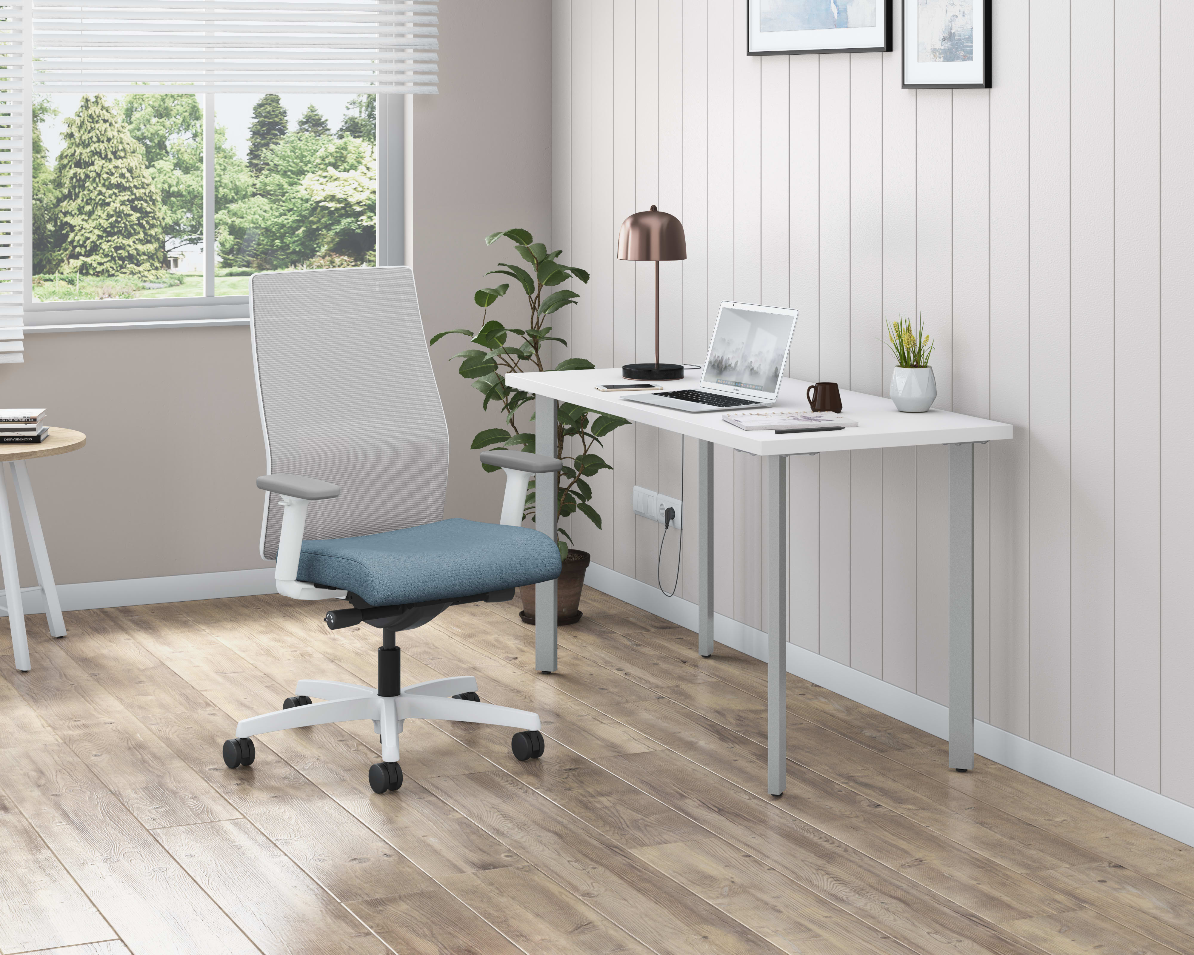 Ignition mesh task chair with Coze desk in home office