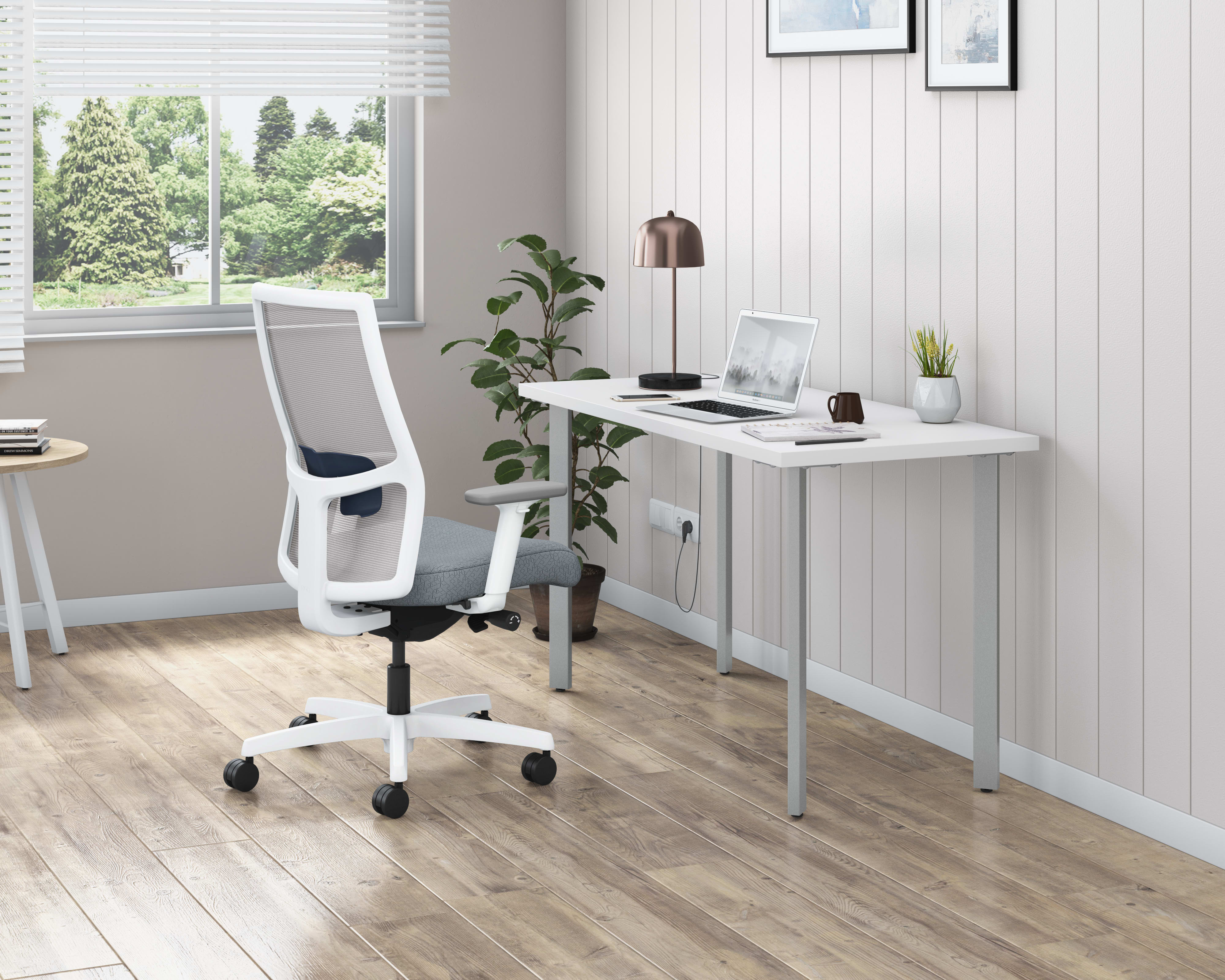 Ignition mesh task chair with Coze desk in home office
