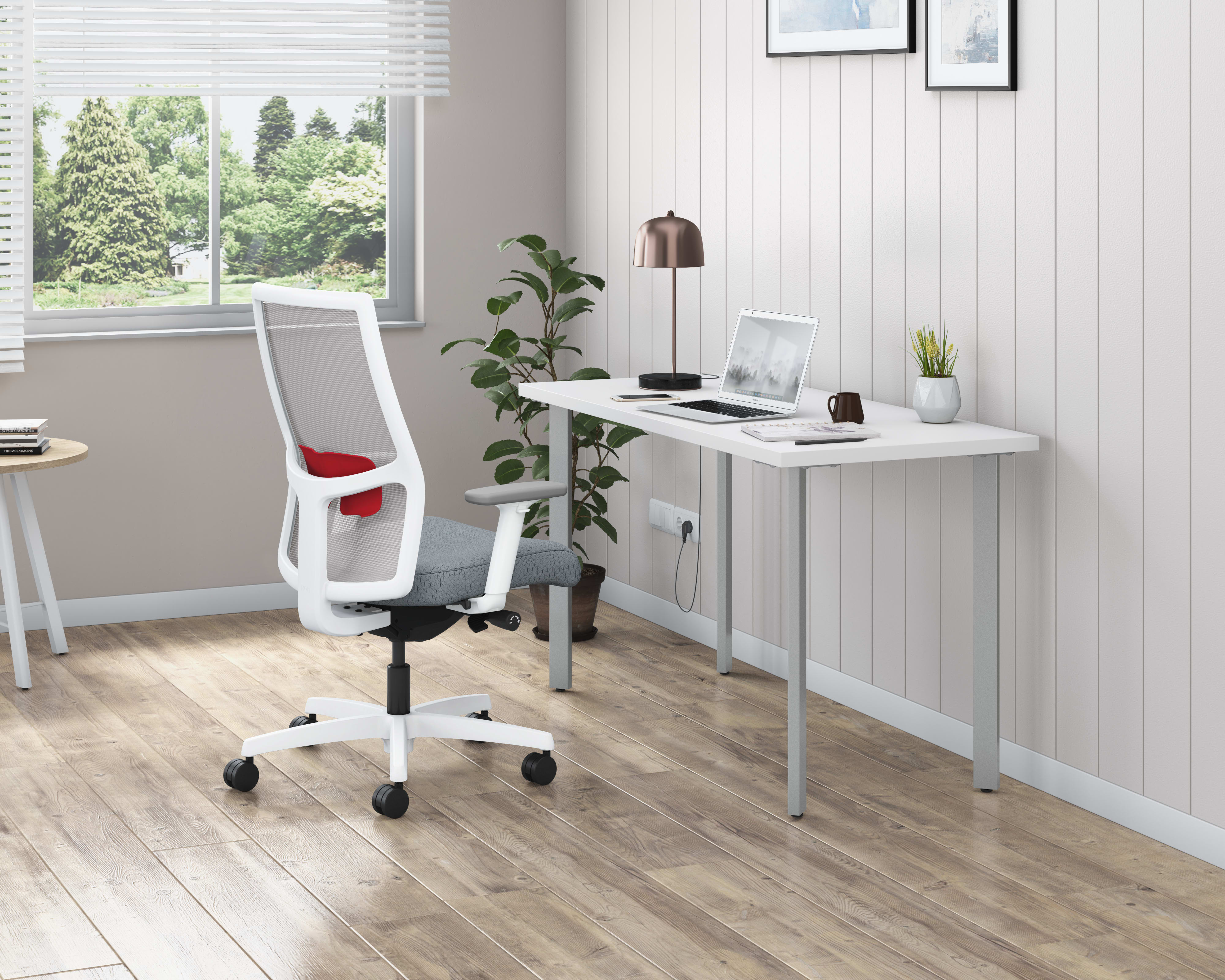 Ignition mesh task chair with Coze desk in home office