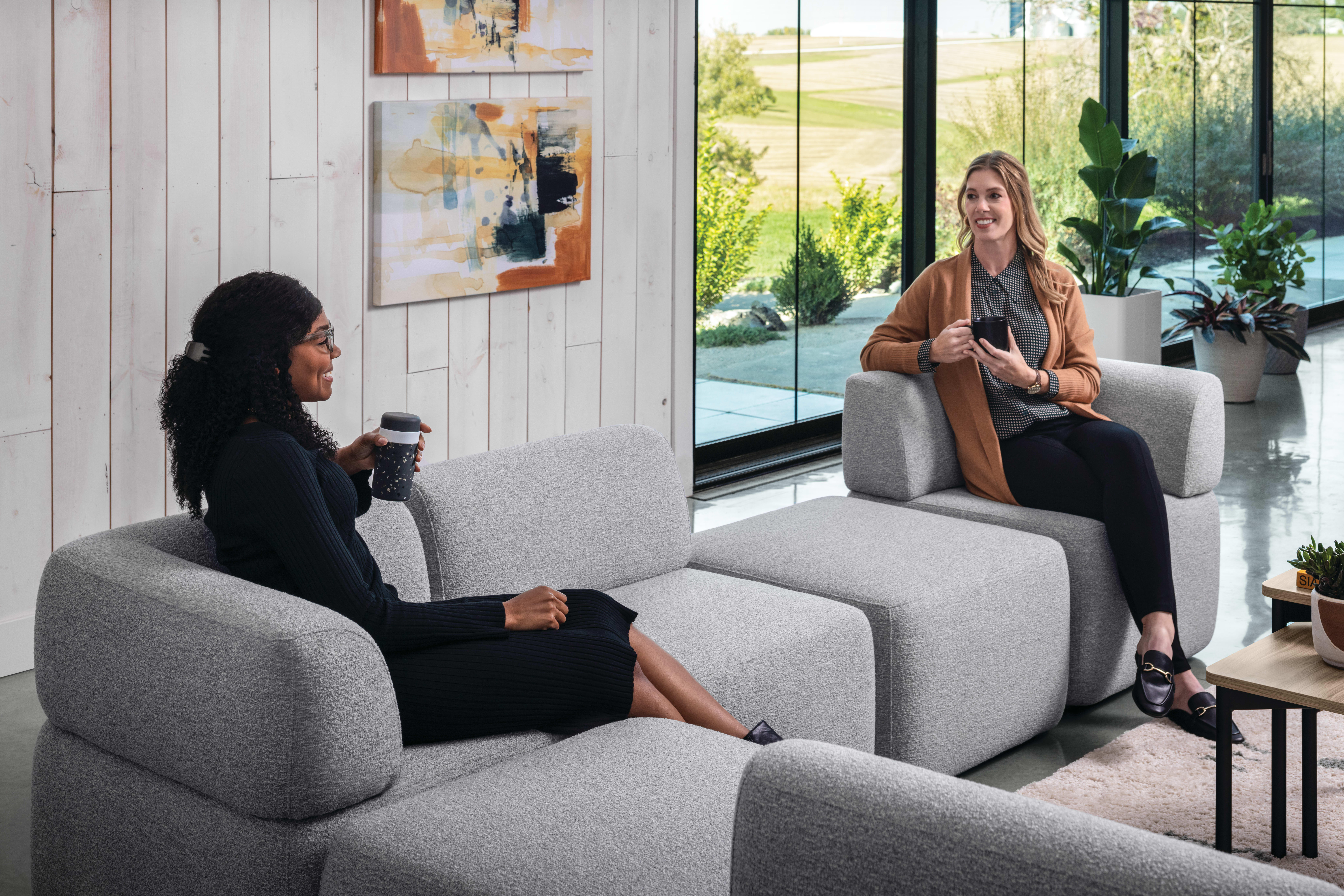 SoCo with Sculpt tables and planter