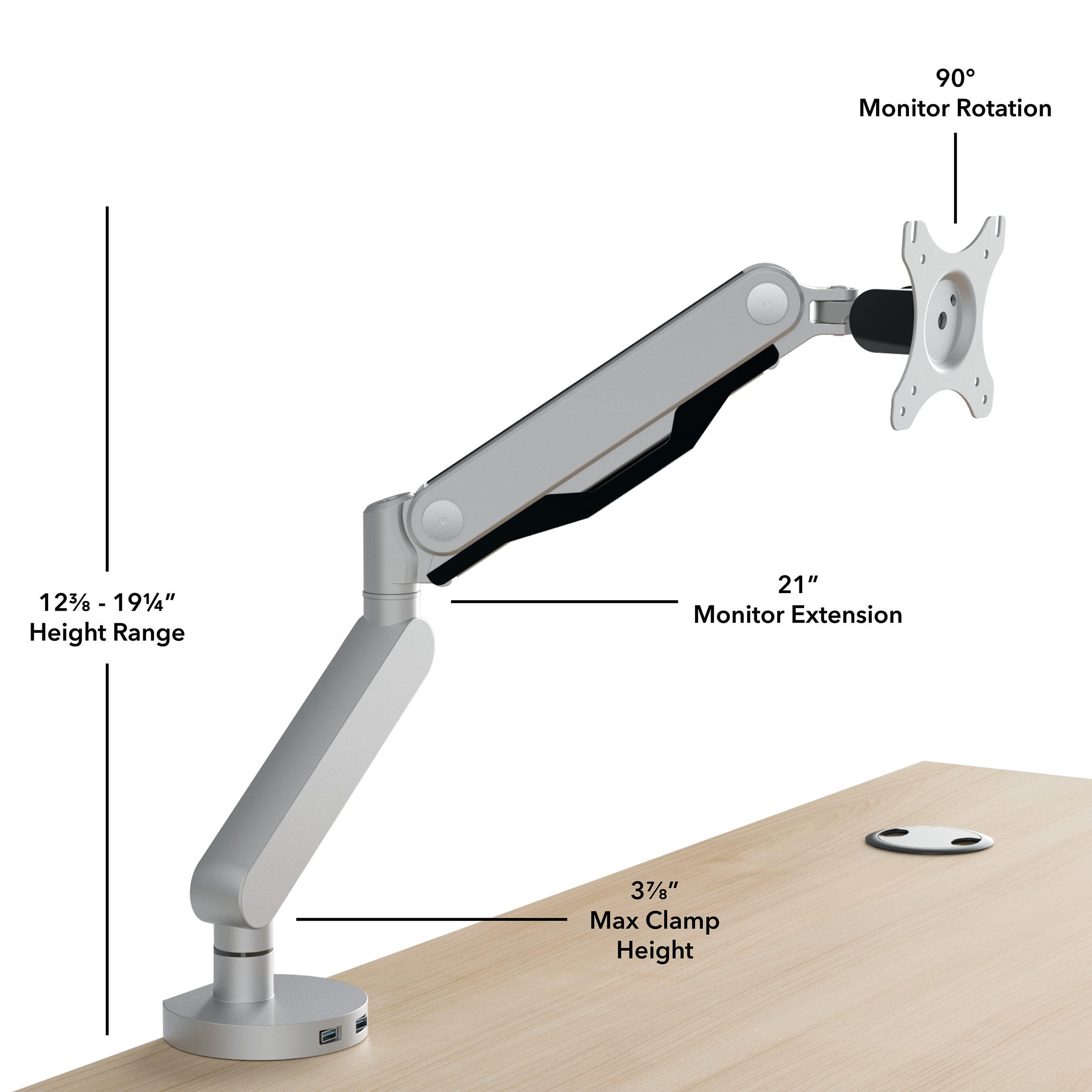 Single Monitor Arm with USB