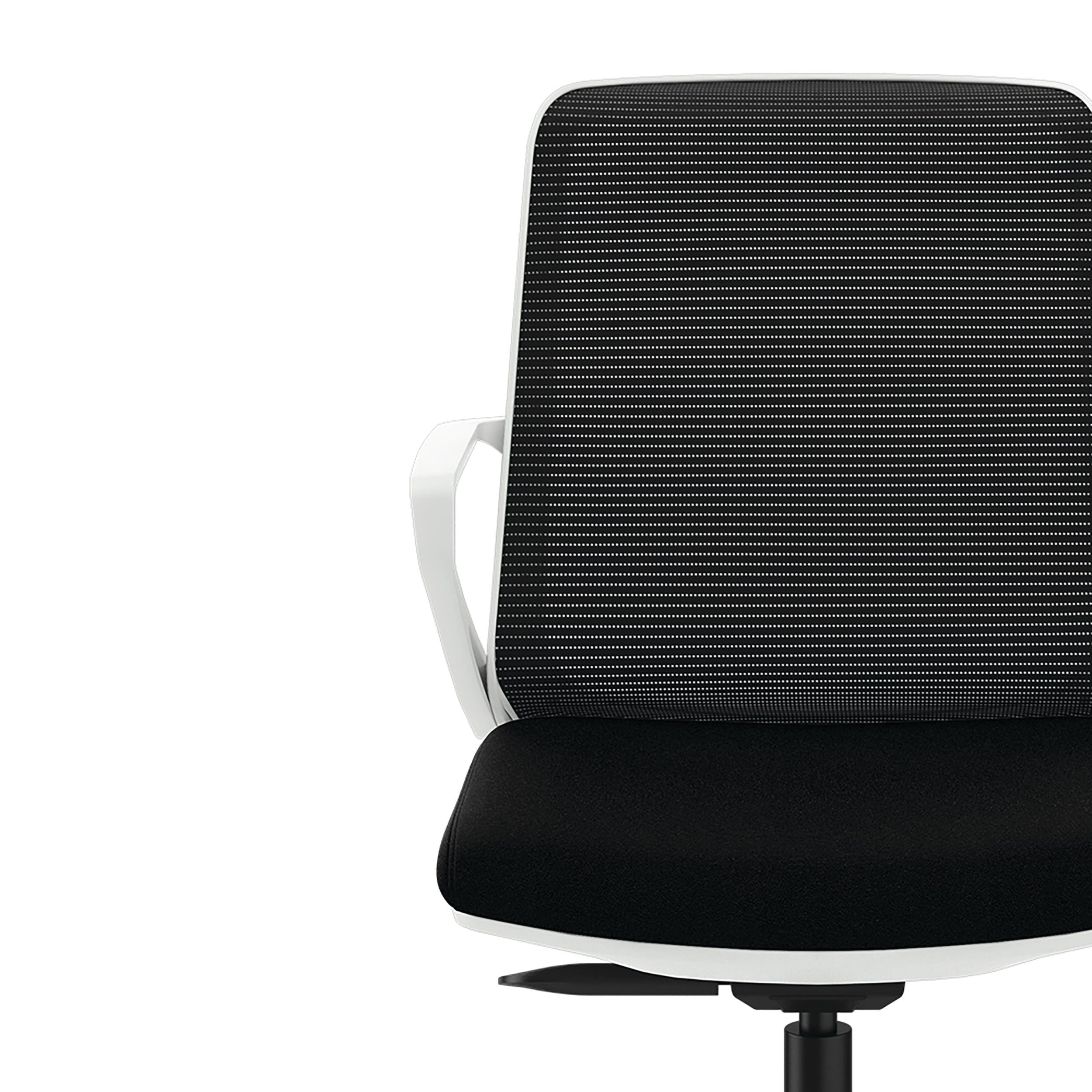 Cliq task chair in Black with White frame
