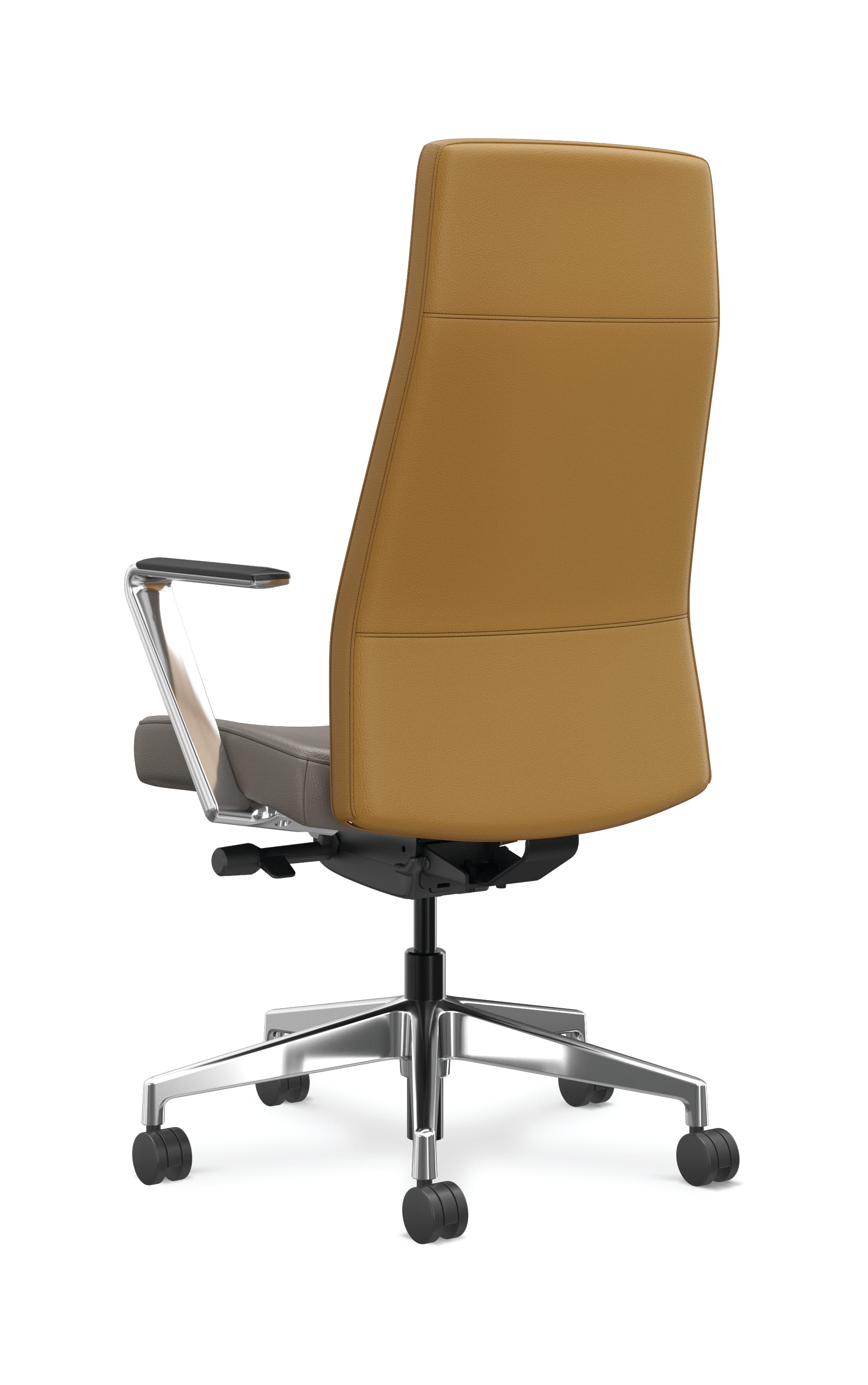 Cofi executive high-bacl chair with quilt stitch shown in leather