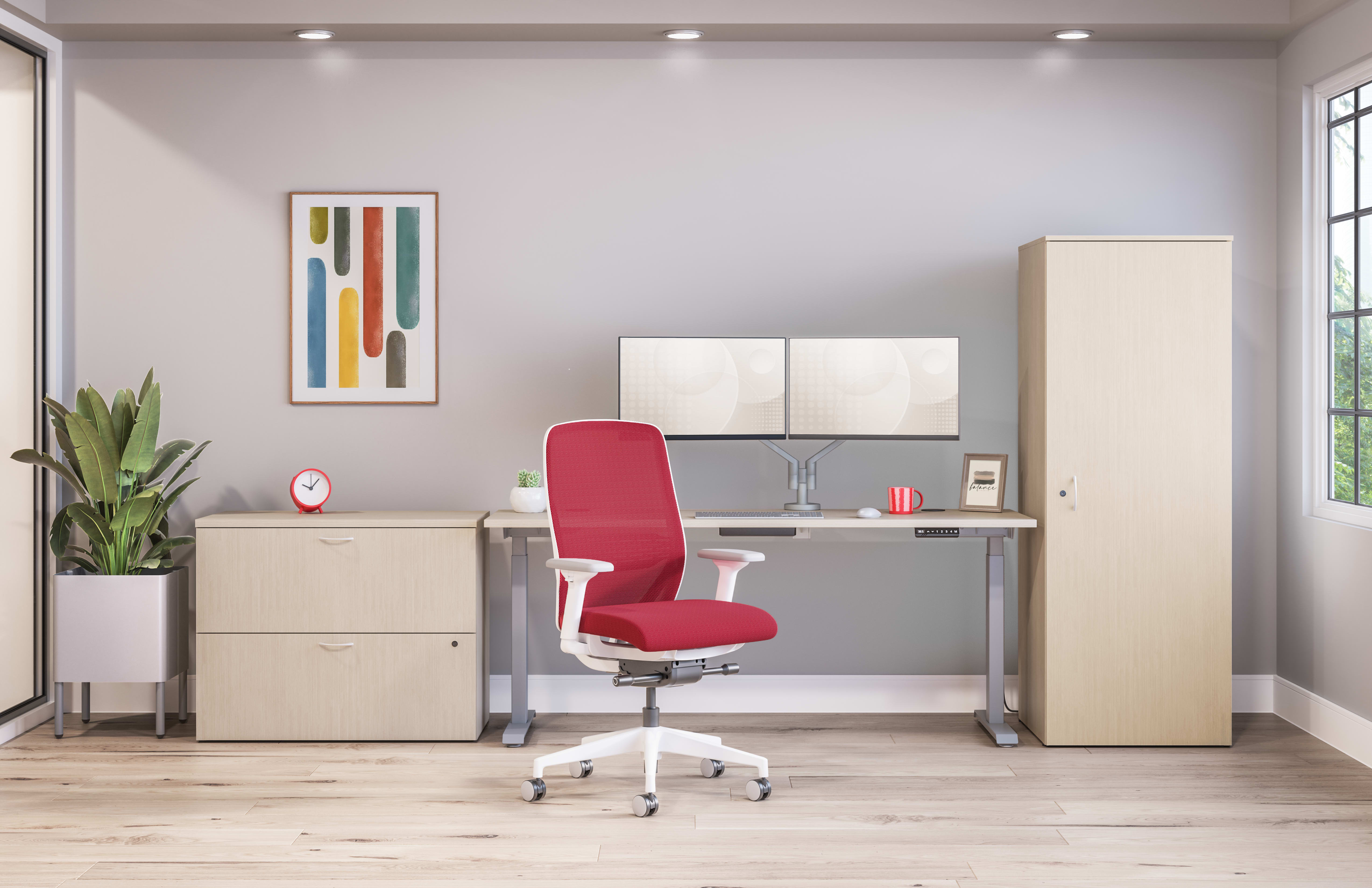 Nucleus Task Chair with Mod Desking.