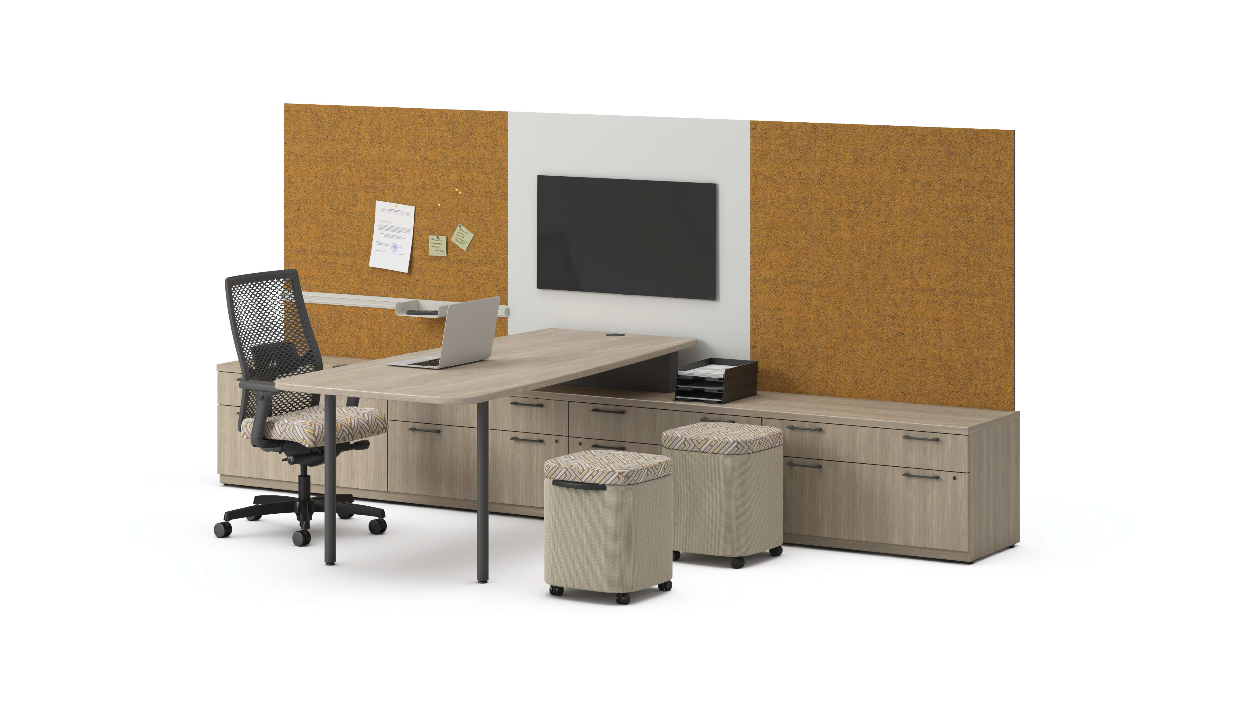 Concinnity Desking with Workwall Tiles and Ignition and Astir Seating.