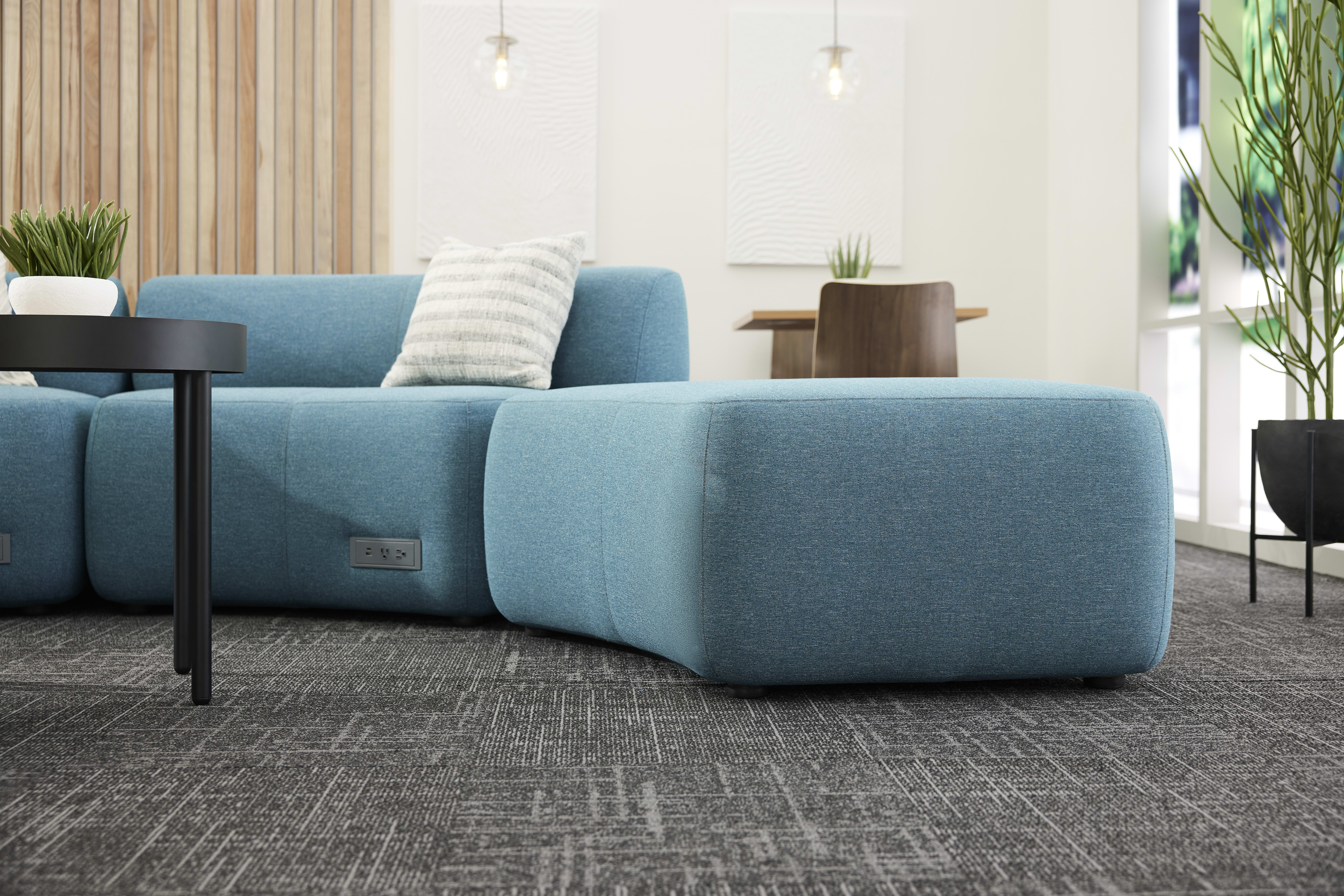 SoCo Modular Lounge with Sculpt Occasional Tables.