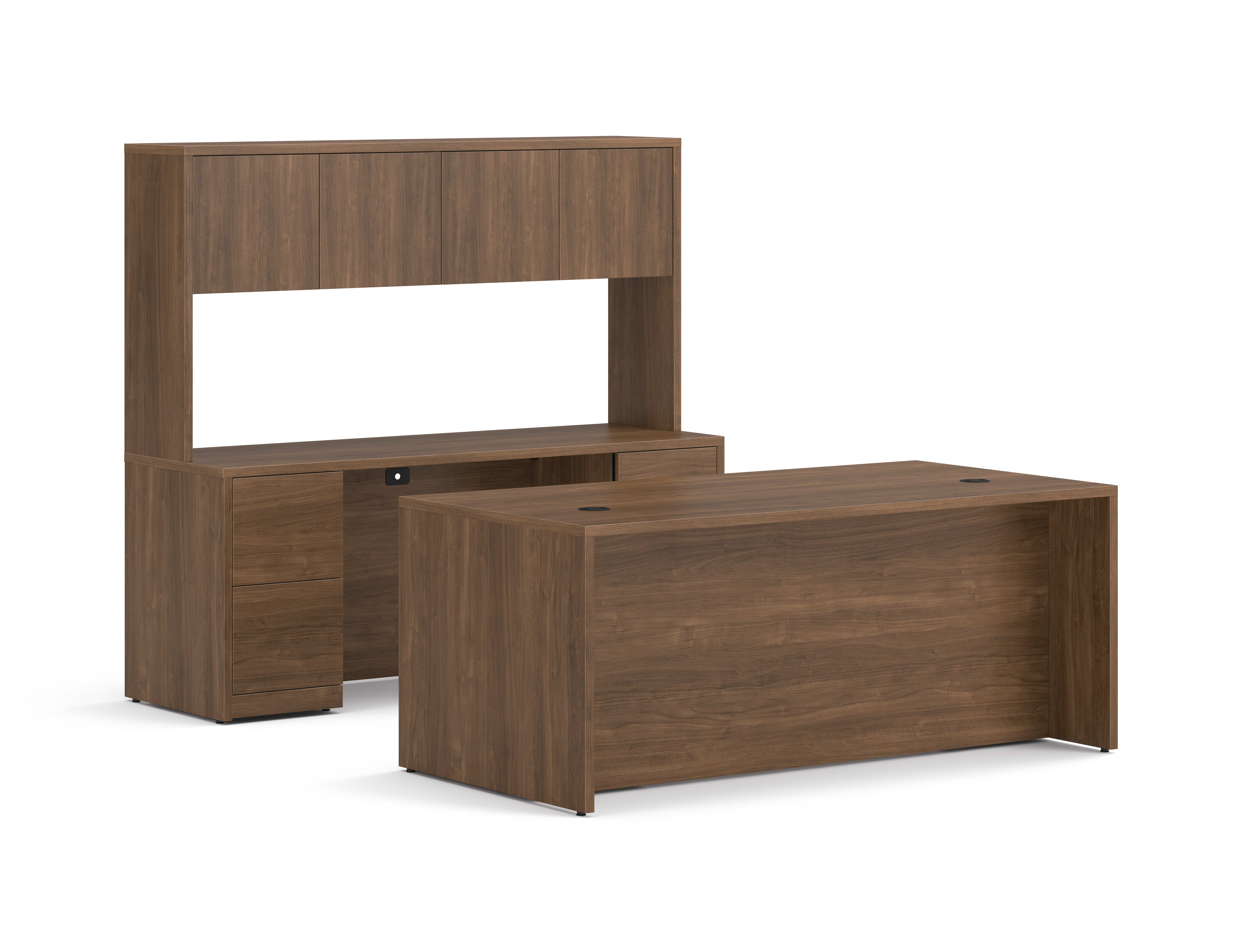 10500 Series Desk Credenza Stack in  Pinnacle Laminate.