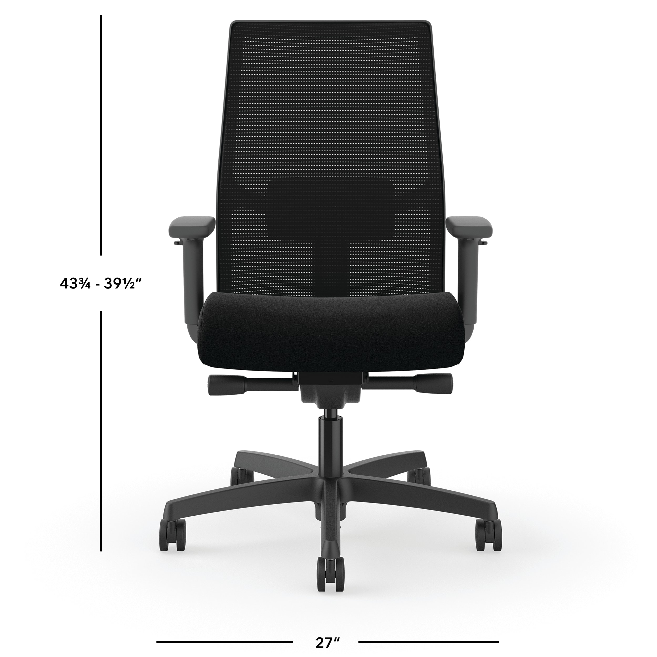 Ignition task chair in Black with Black mesh and frame