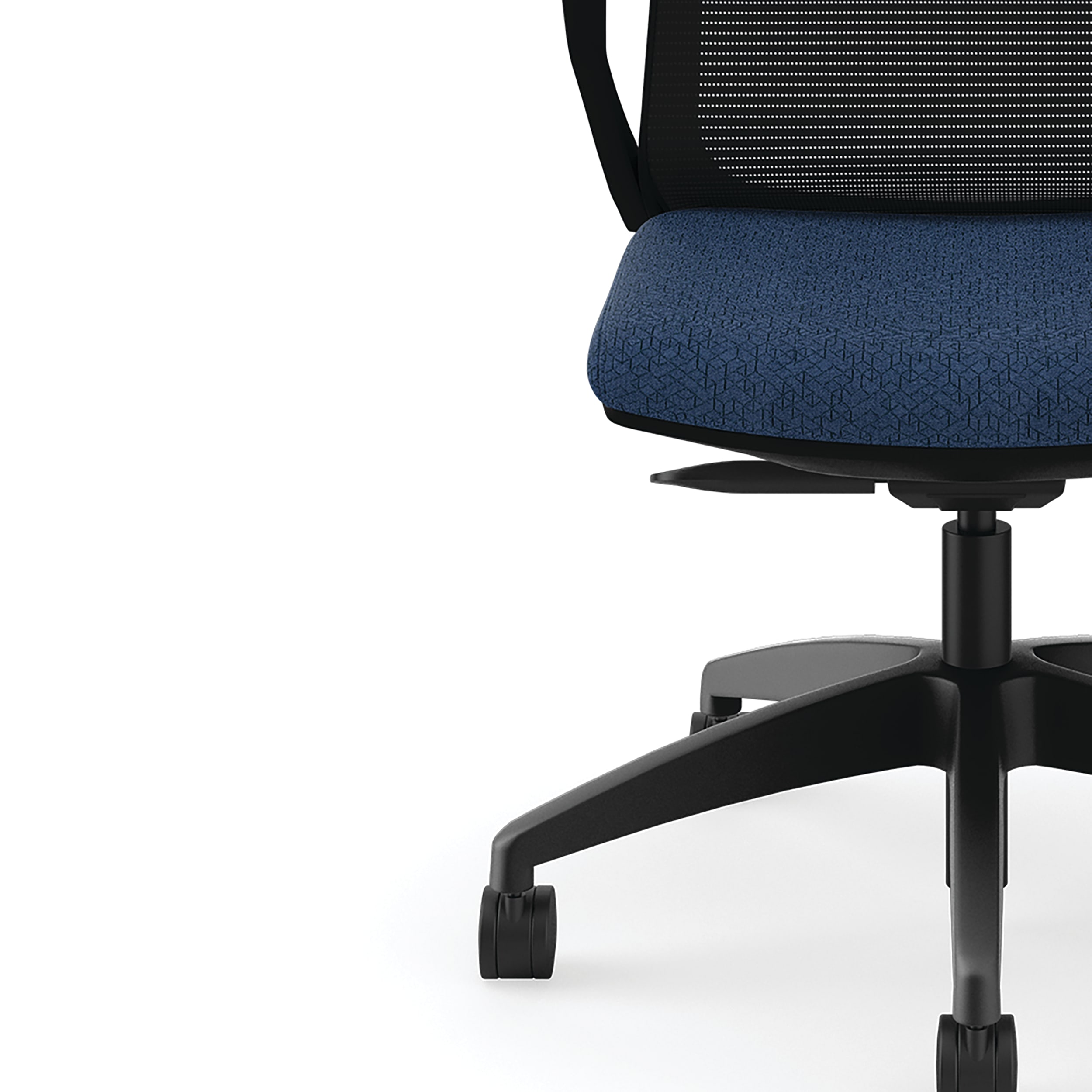 Cliq task chair in Blue with Black frame