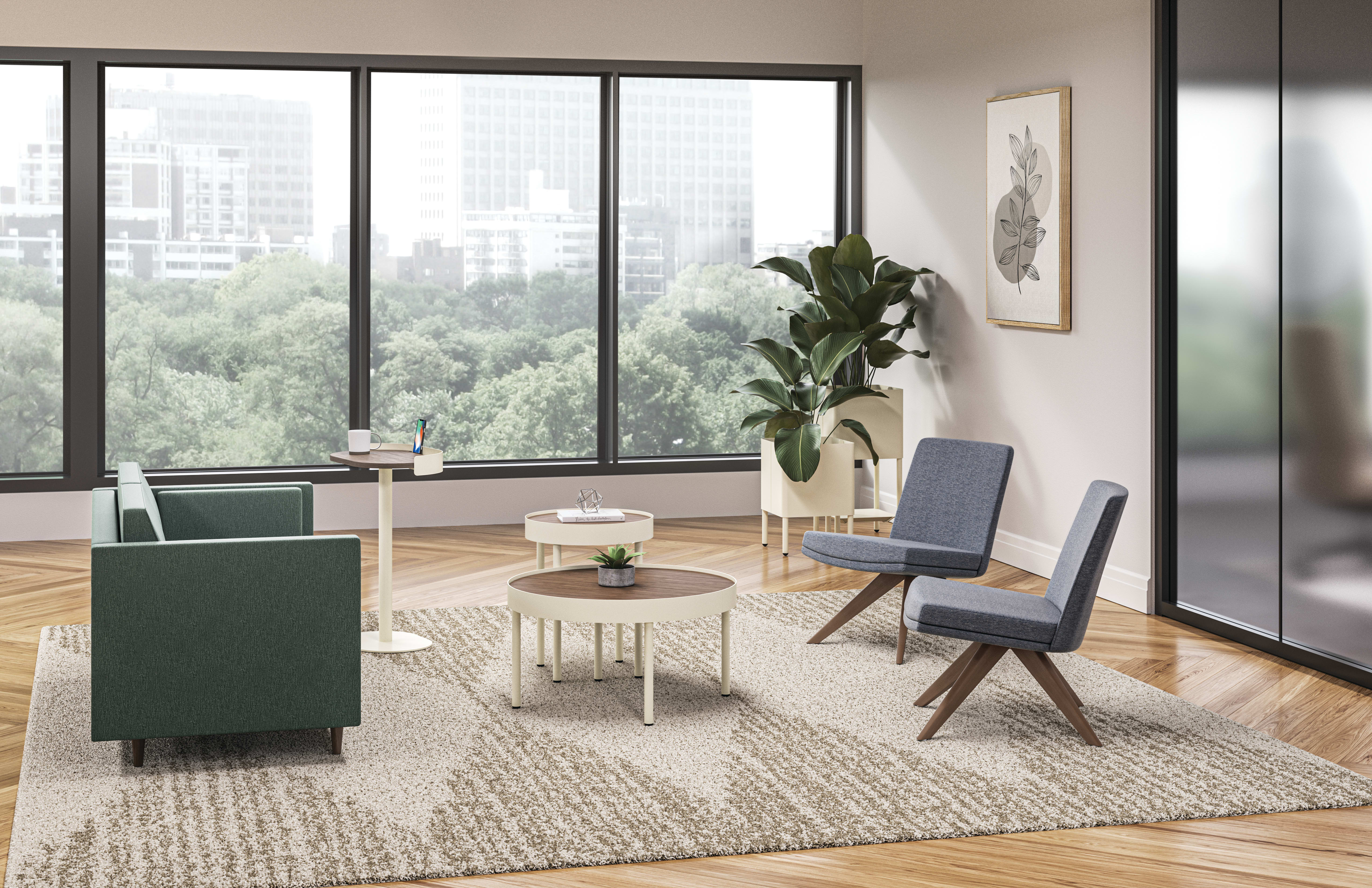 Mav and Astir seating with Sculpt Tables.