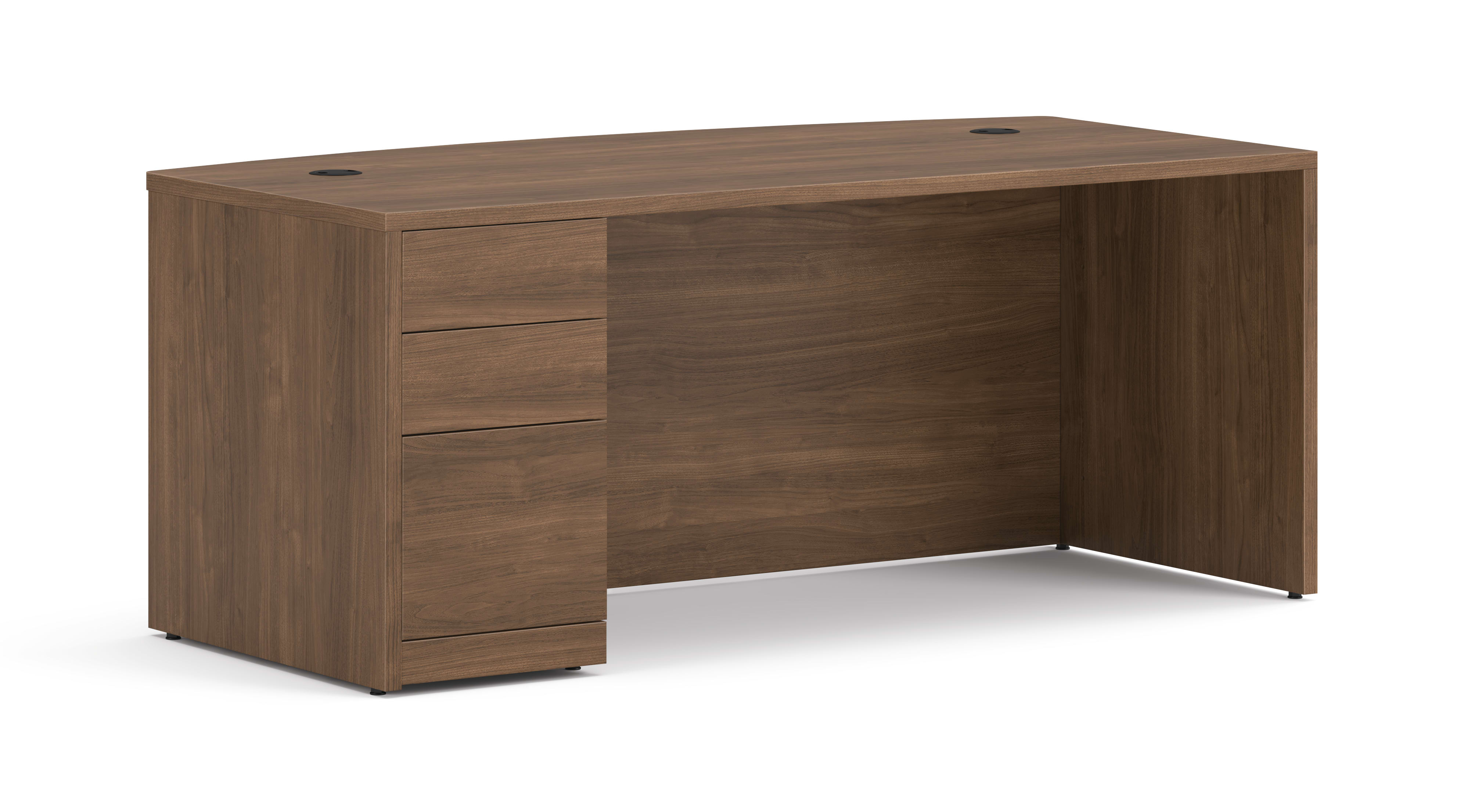 10500 Series Single Pedestal Desk in  Pinnacle Laminate.