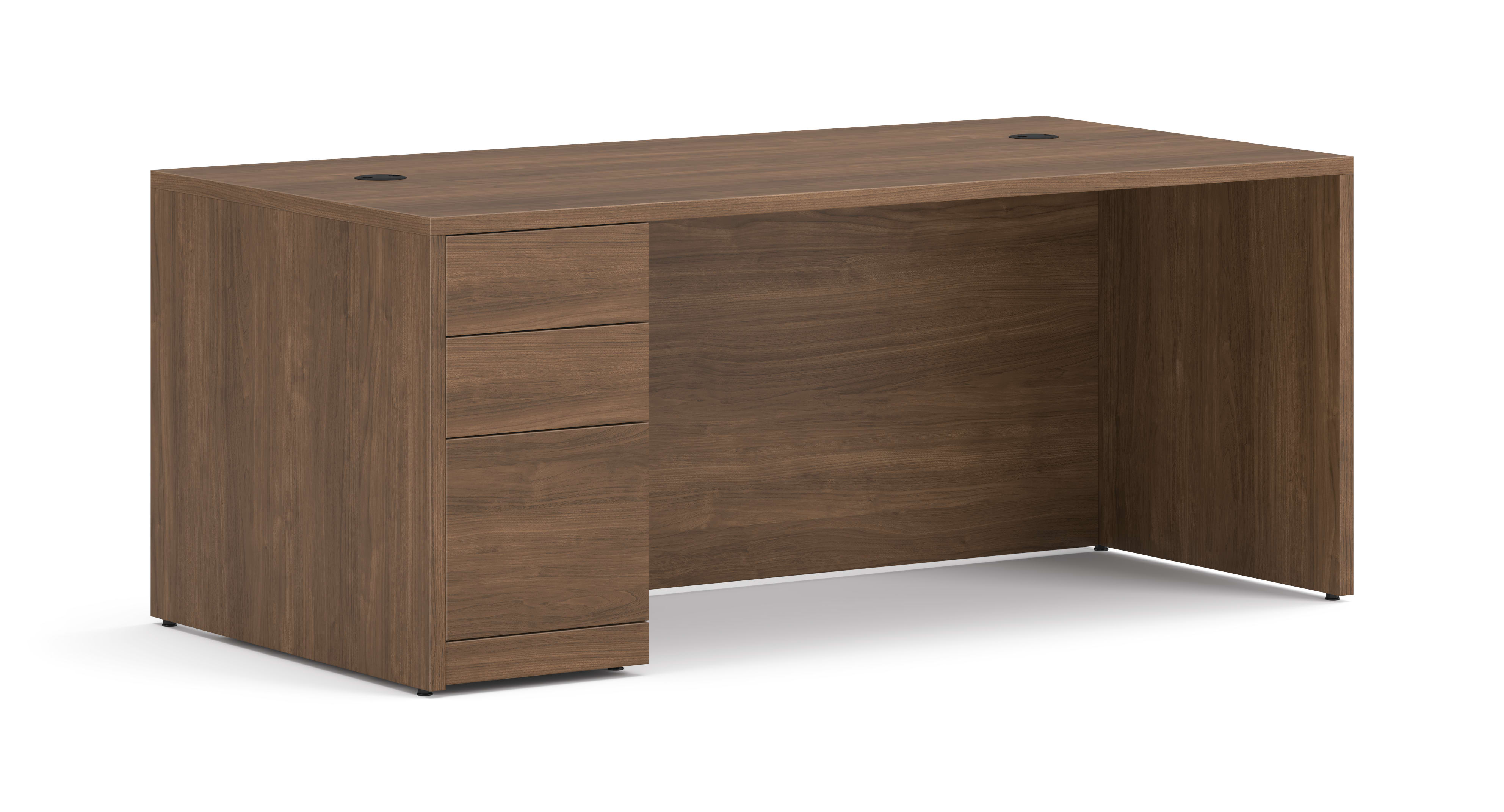 10500 Series Single Pedestal Desk in  Pinnacle Laminate.