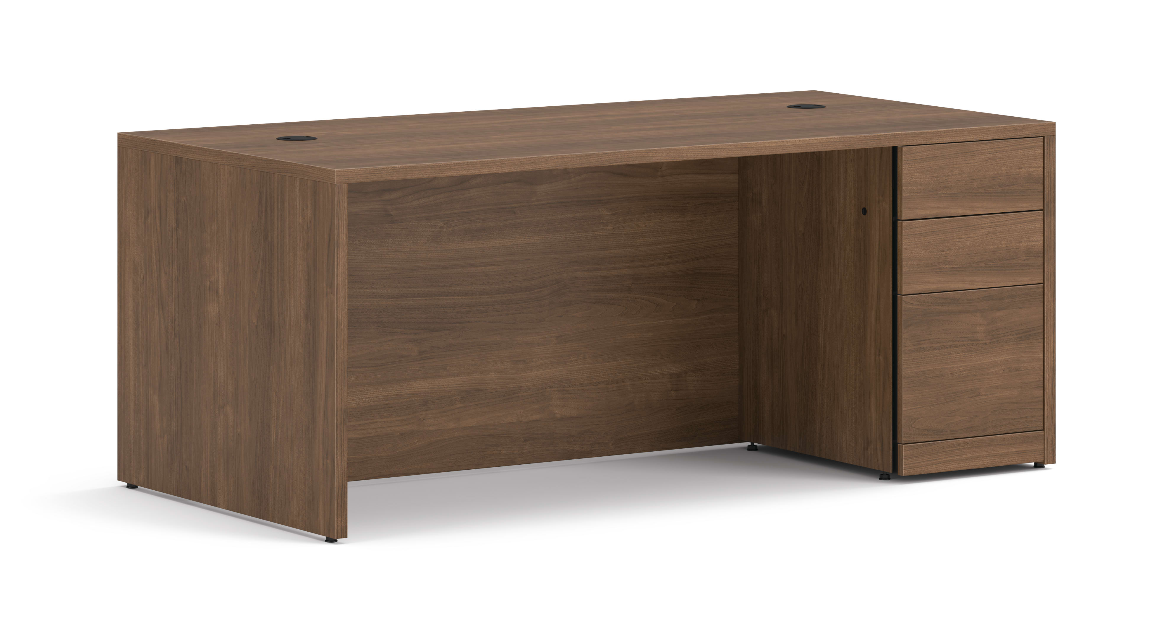 10500 Series Single Pedestal Desk in  Pinnacle Laminate.