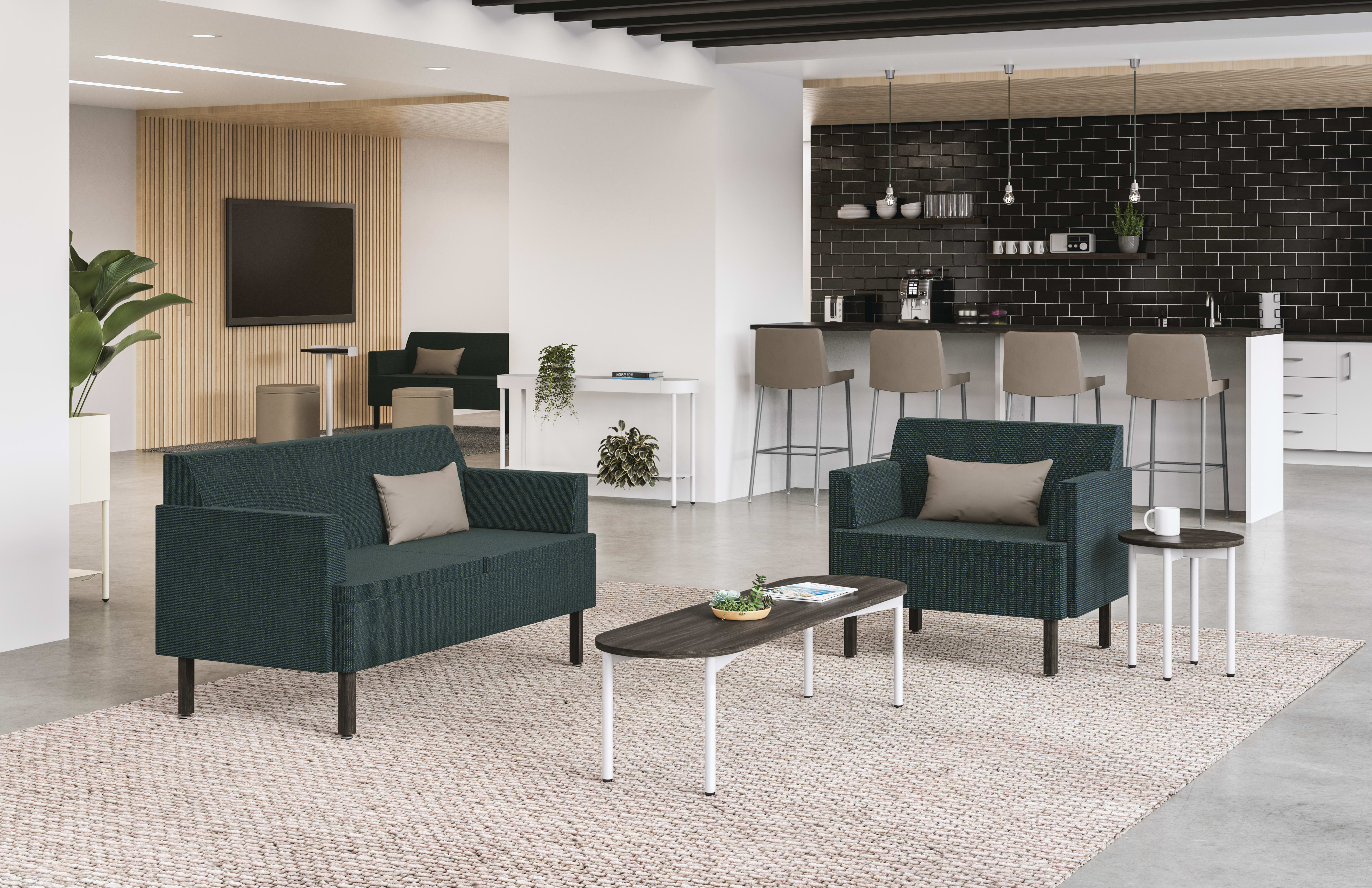 Astir and Flock seating with Sculpt Tables.