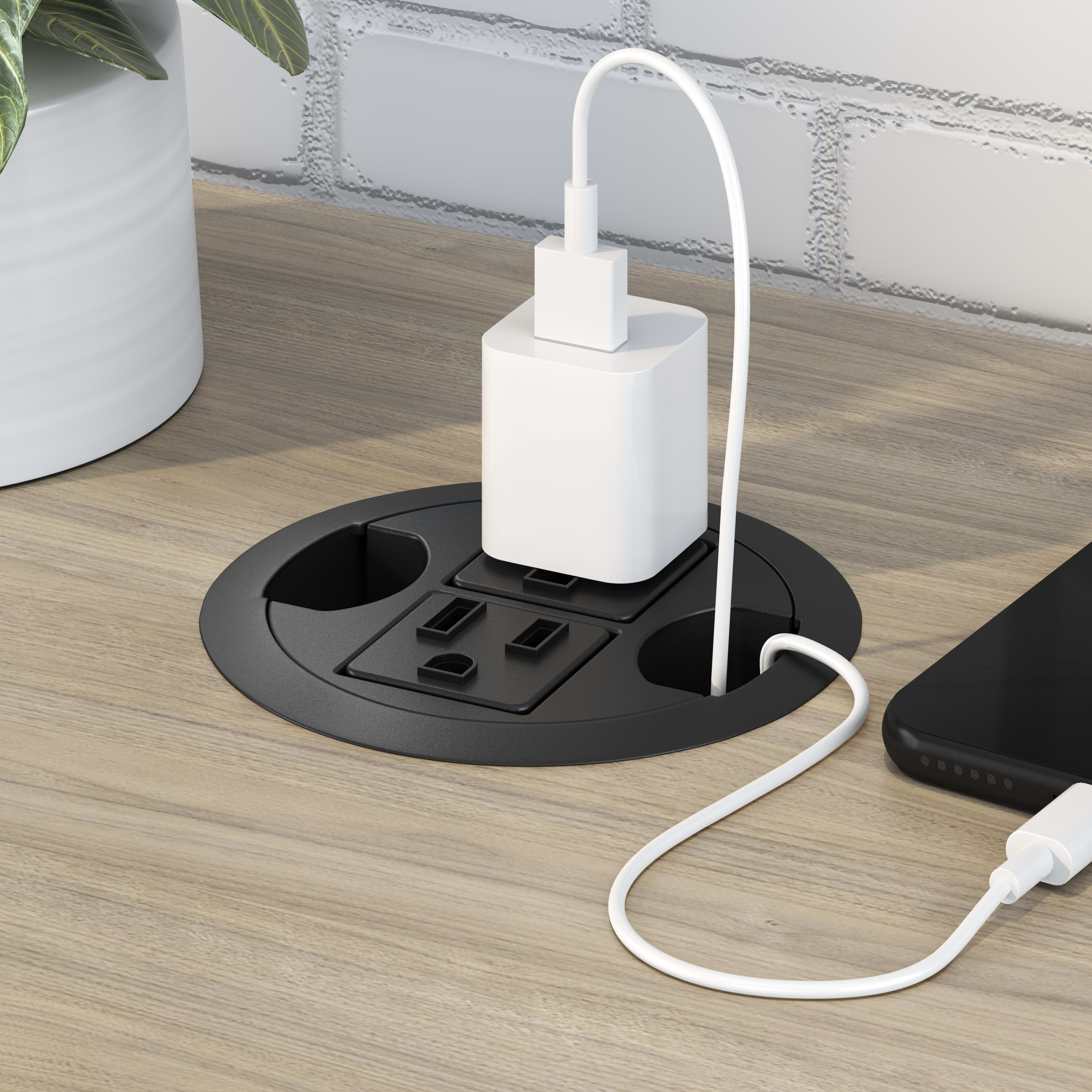 3” Round Power Grommet in Black