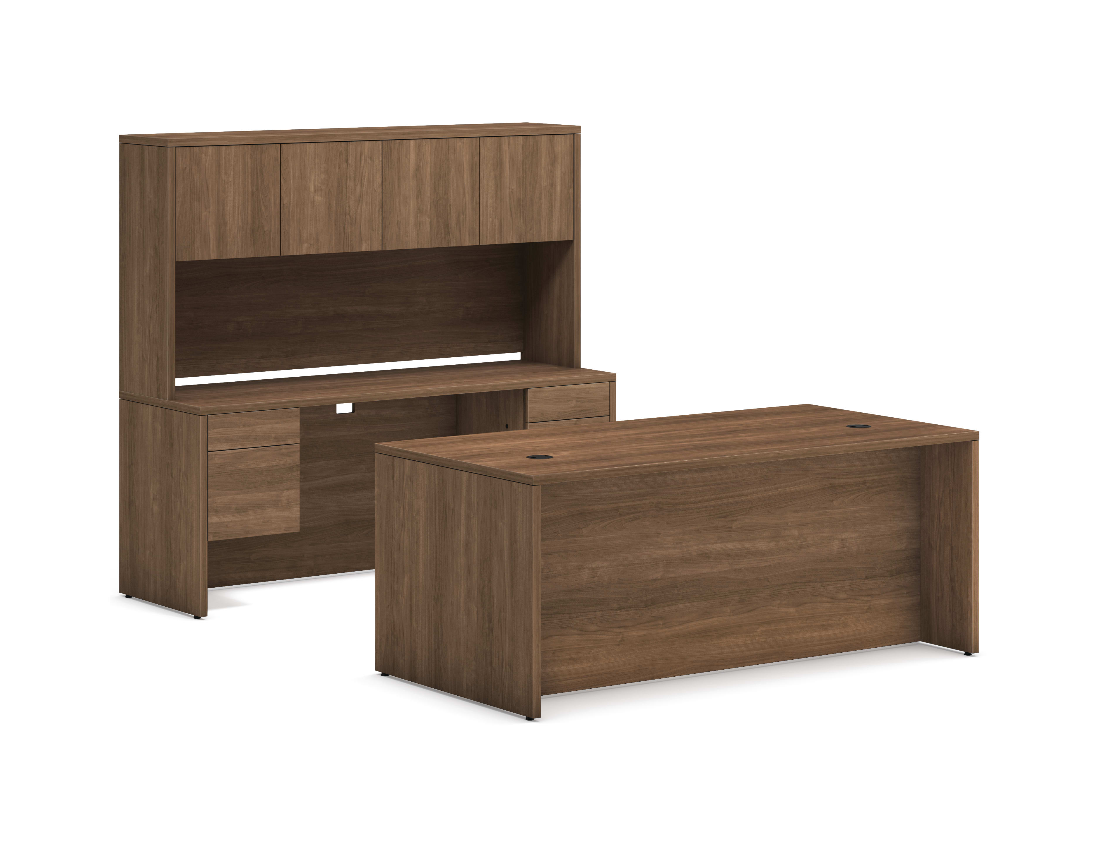 10500 Series executive desk with storage in Pinnacle laminate
