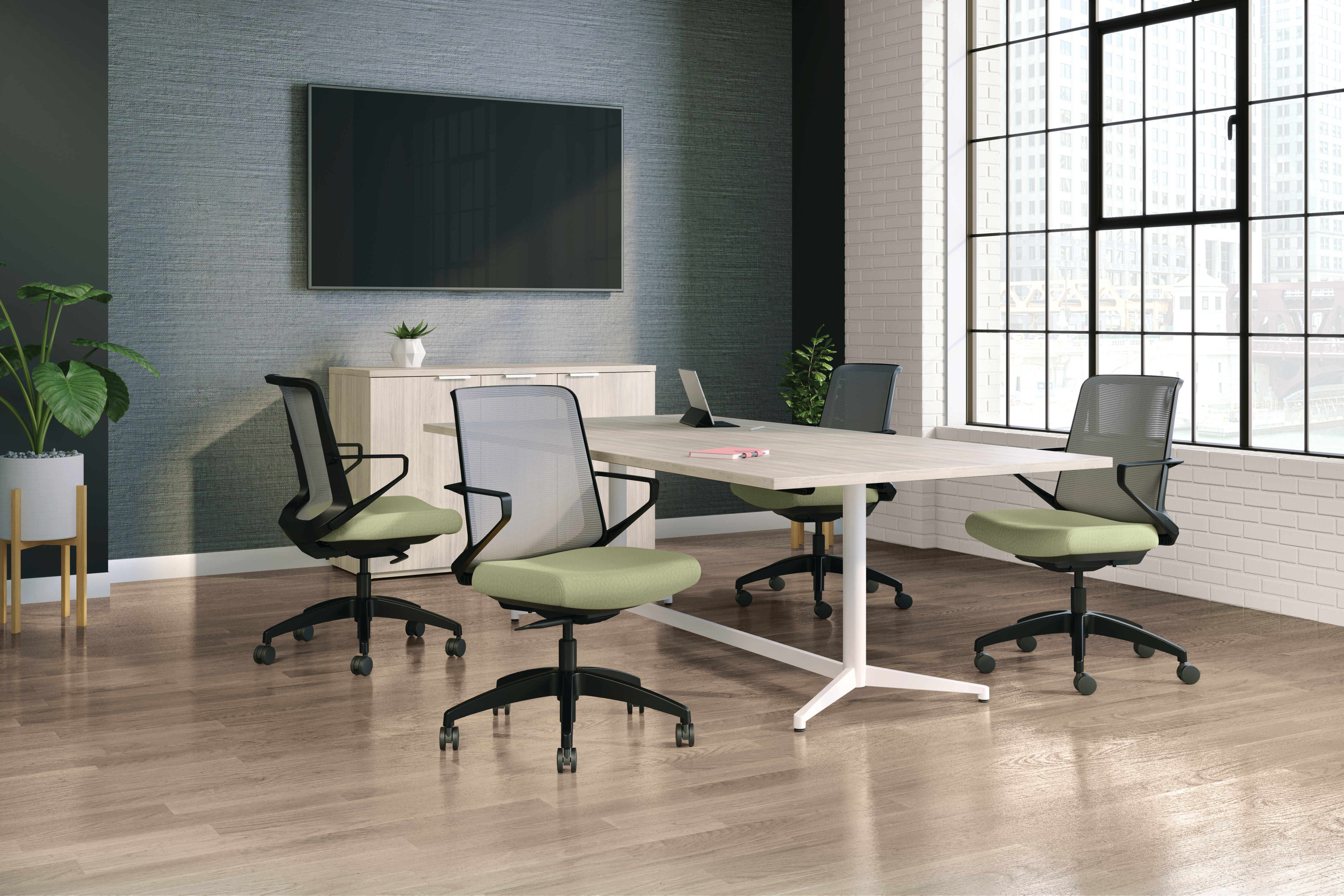 Cliq chairs with Preside conference table and credenza.
