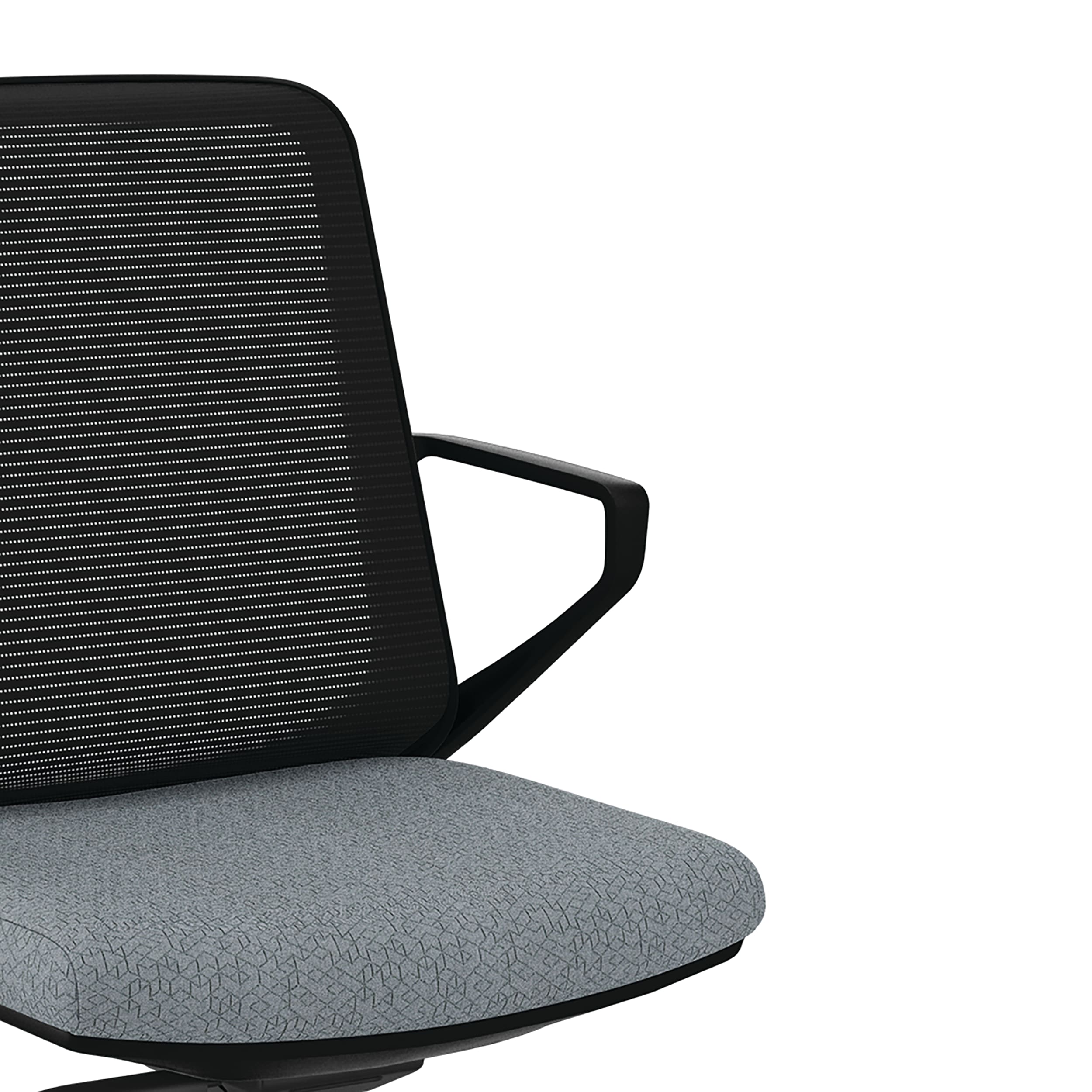 Cliq task chair in Gray with Black frame