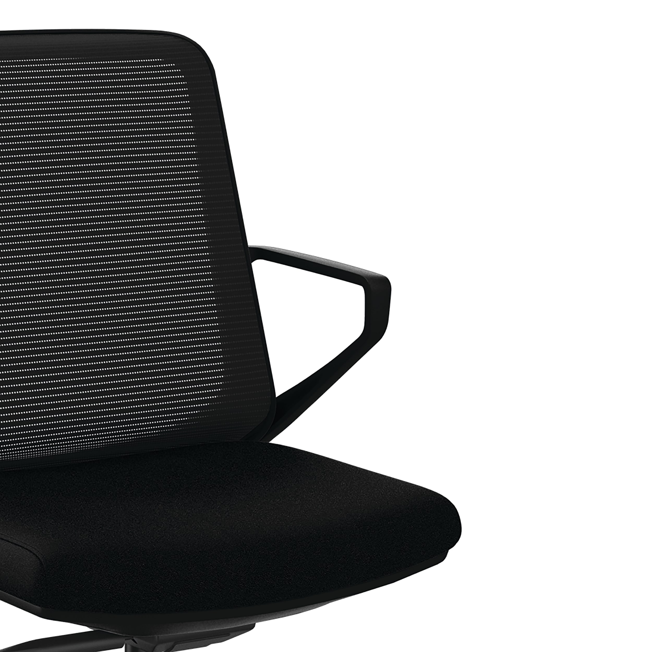 Cliq task chair in Black with Black frame