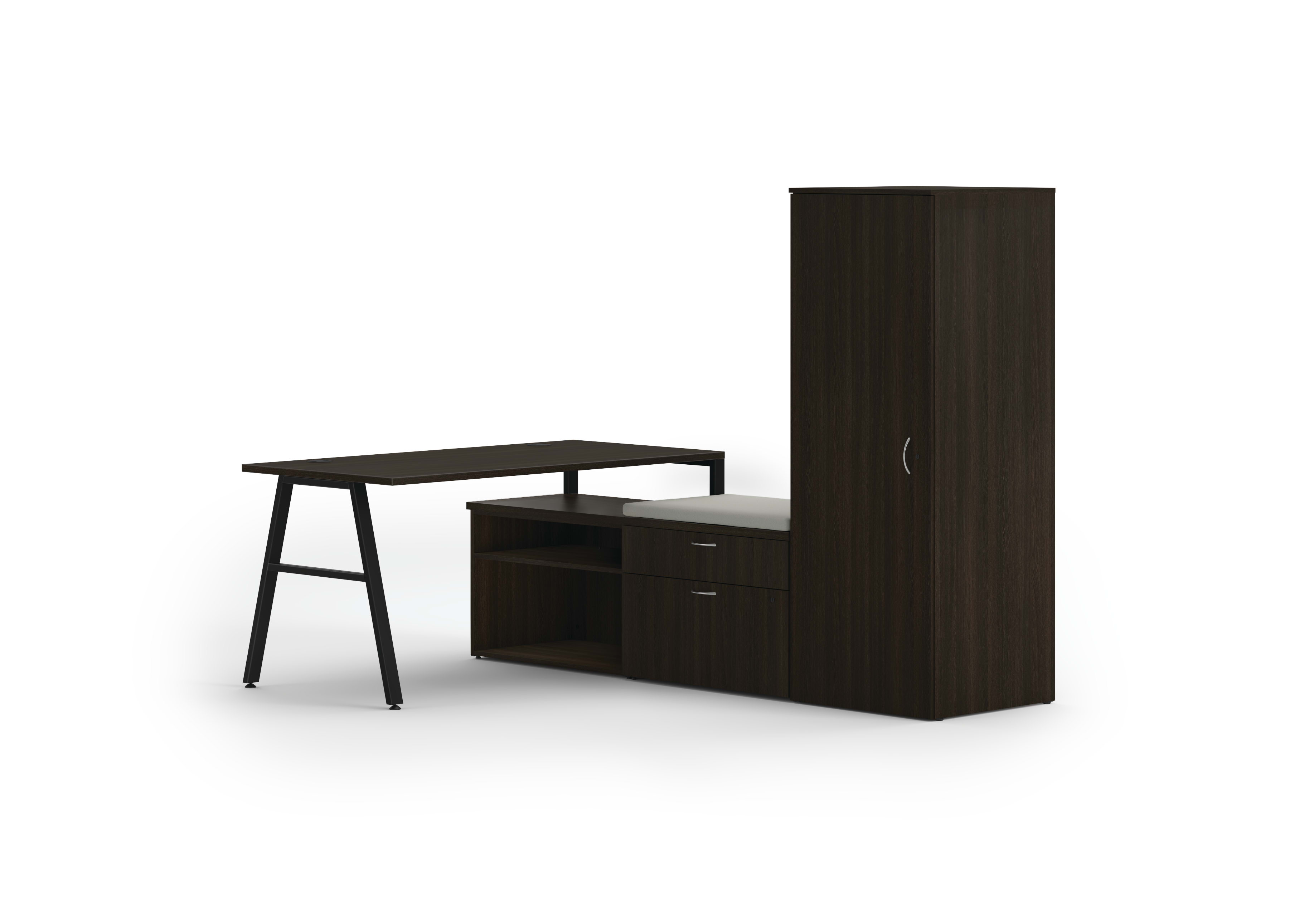 HON Mod A-Leg Desk with Personal Storage