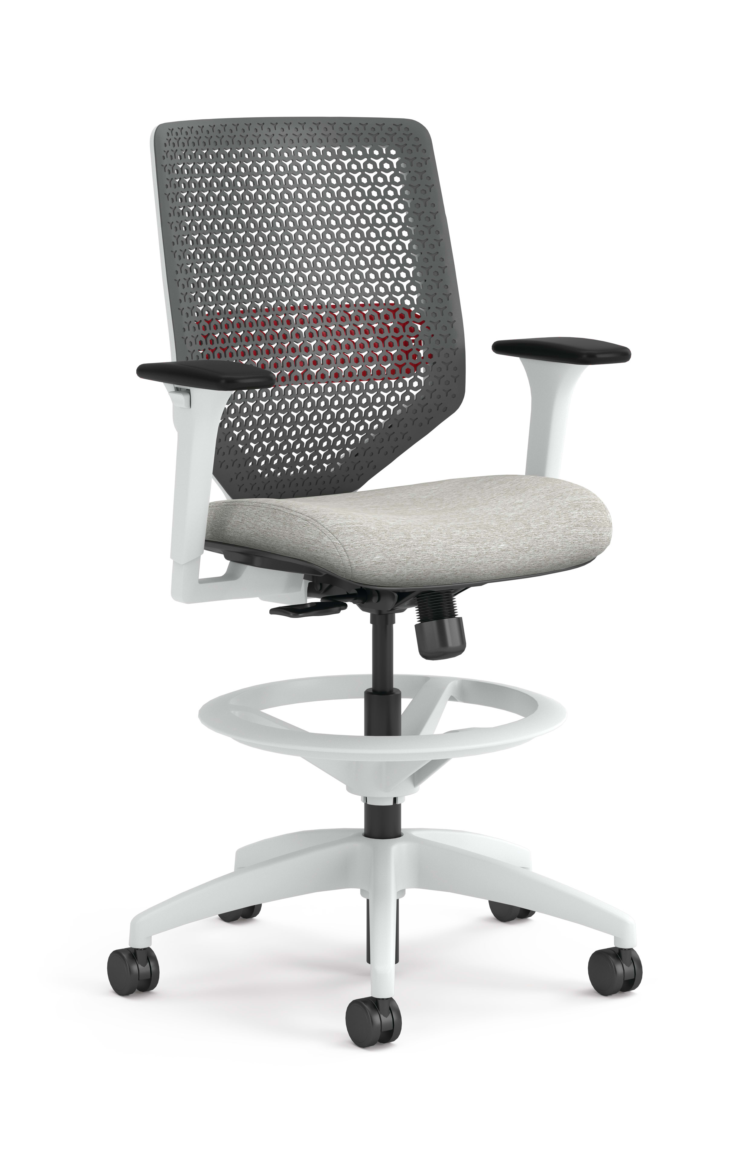 Solve ReActiv Back Stool with White Frame