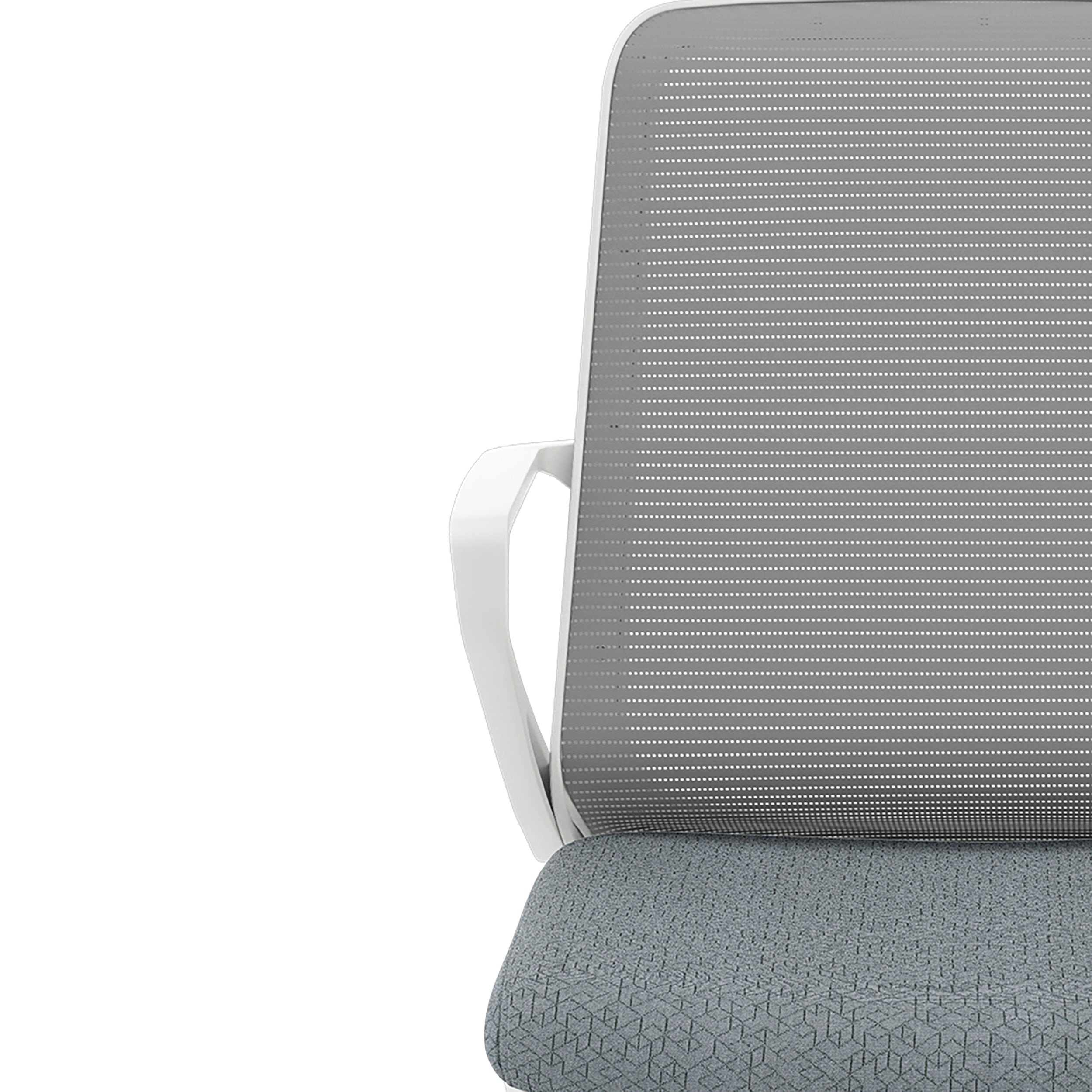 Cliq task chair in Gray with White frame