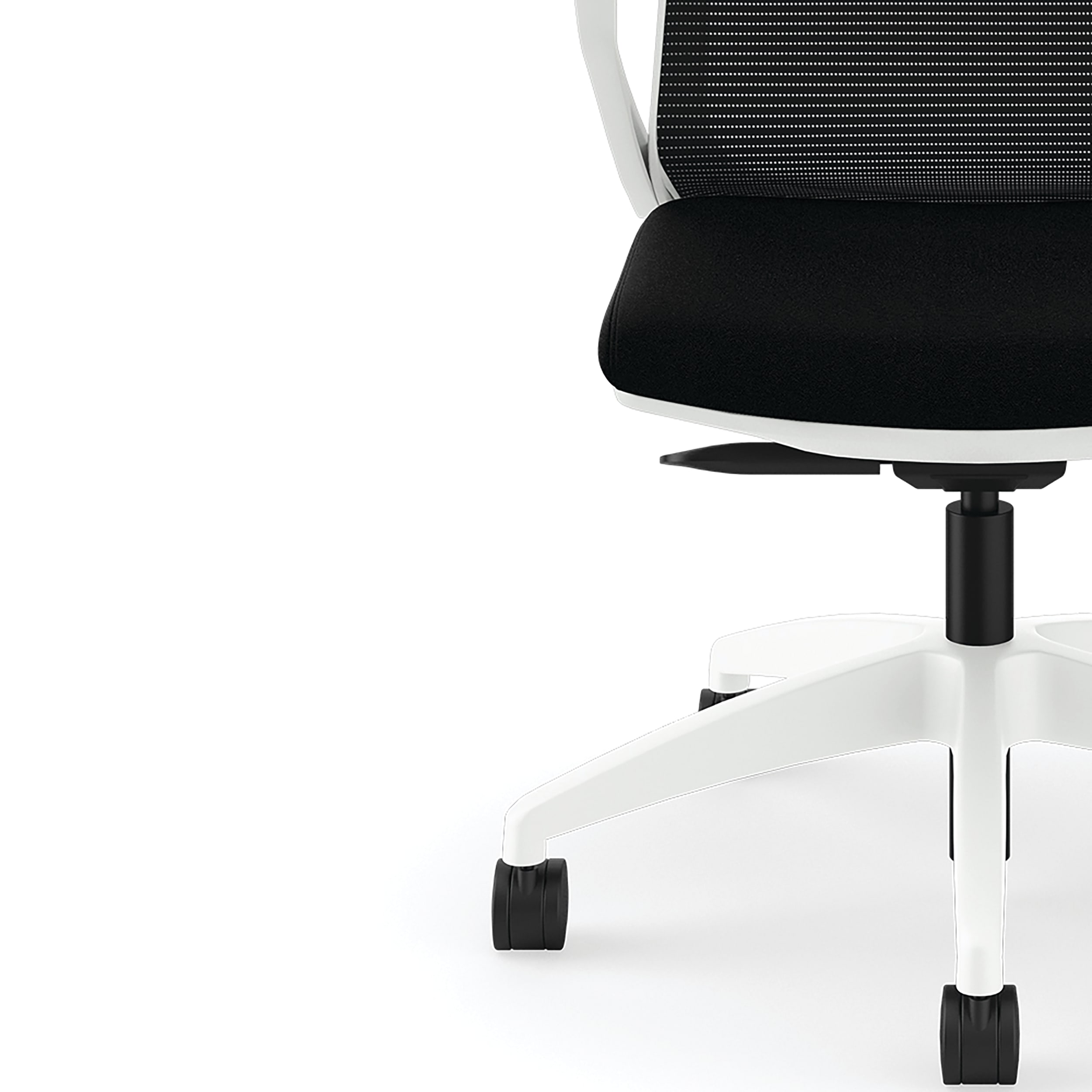 Cliq task chair in Black with White frame