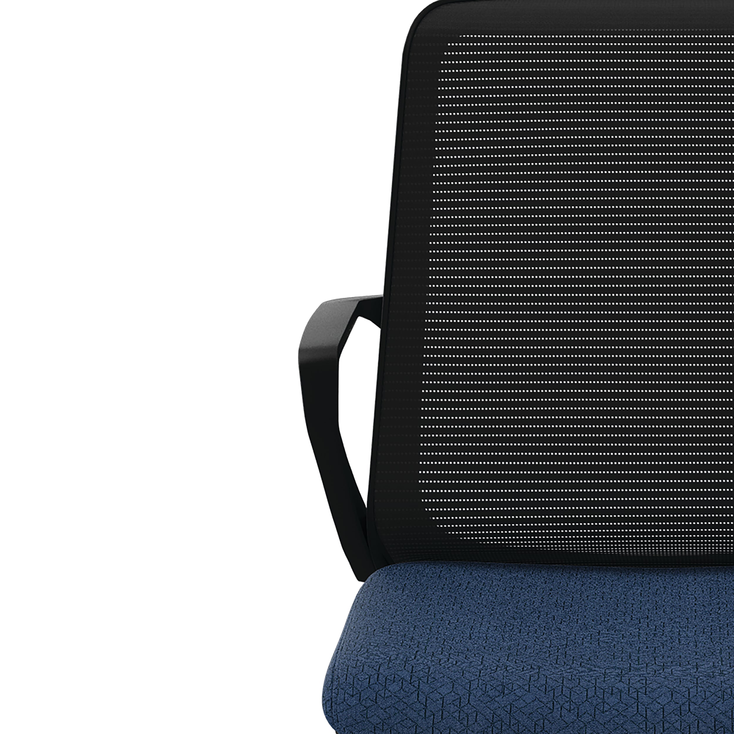 Cliq task chair in Blue with Black frame