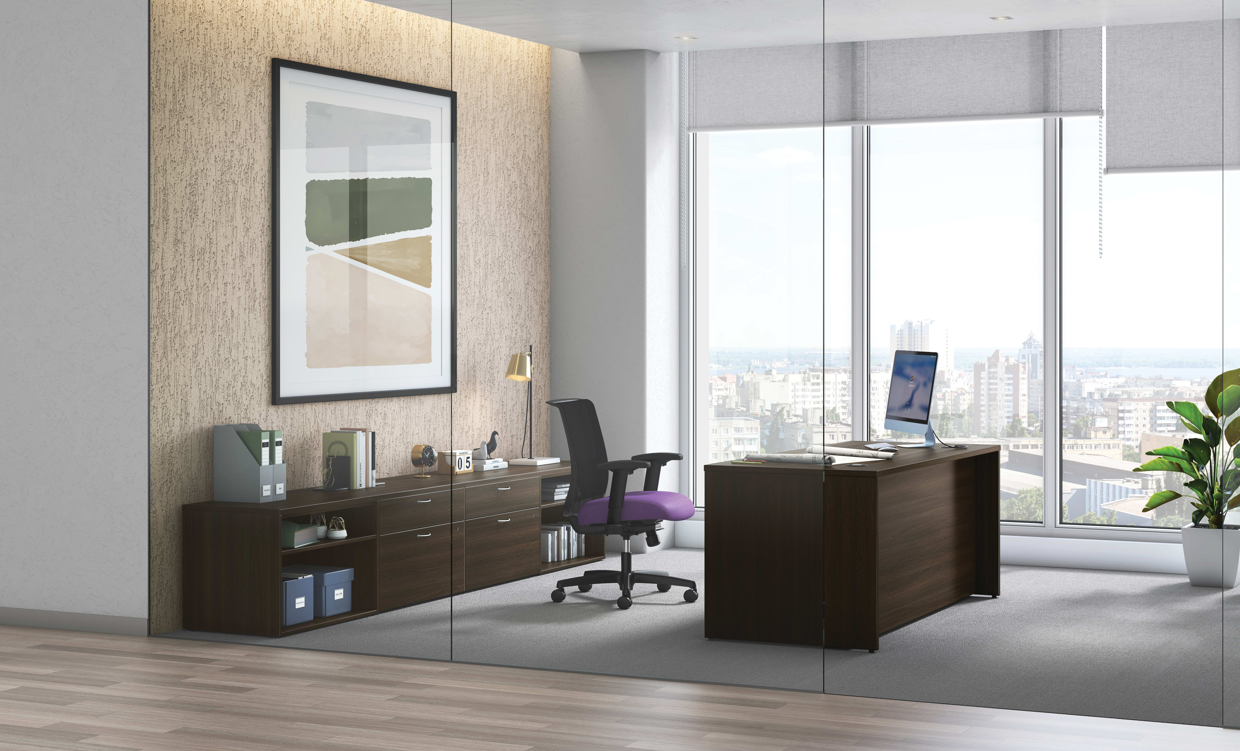 Mod desk with Convergence seating.