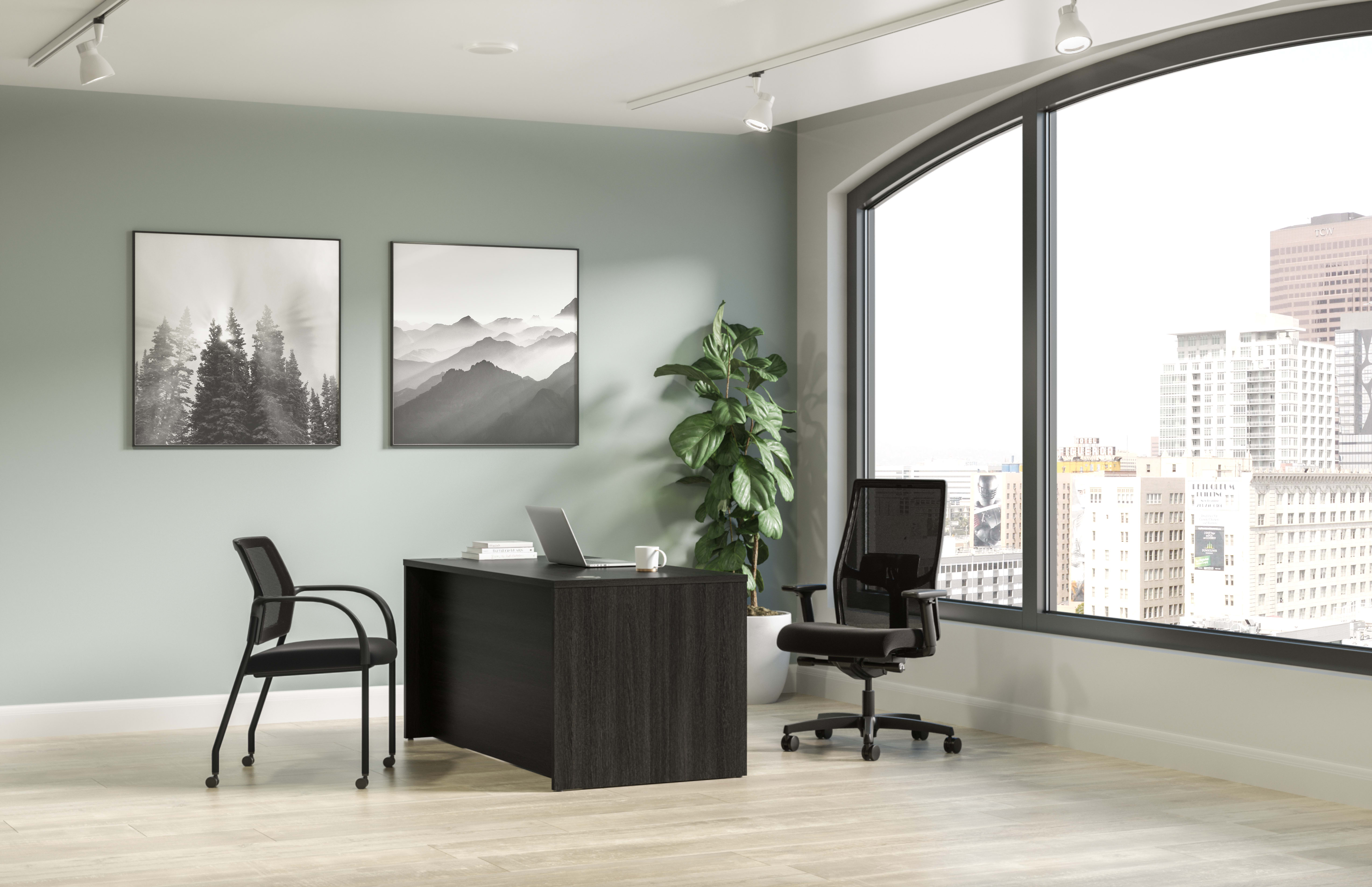 Mod desk in Slate Teak with Ignition seating