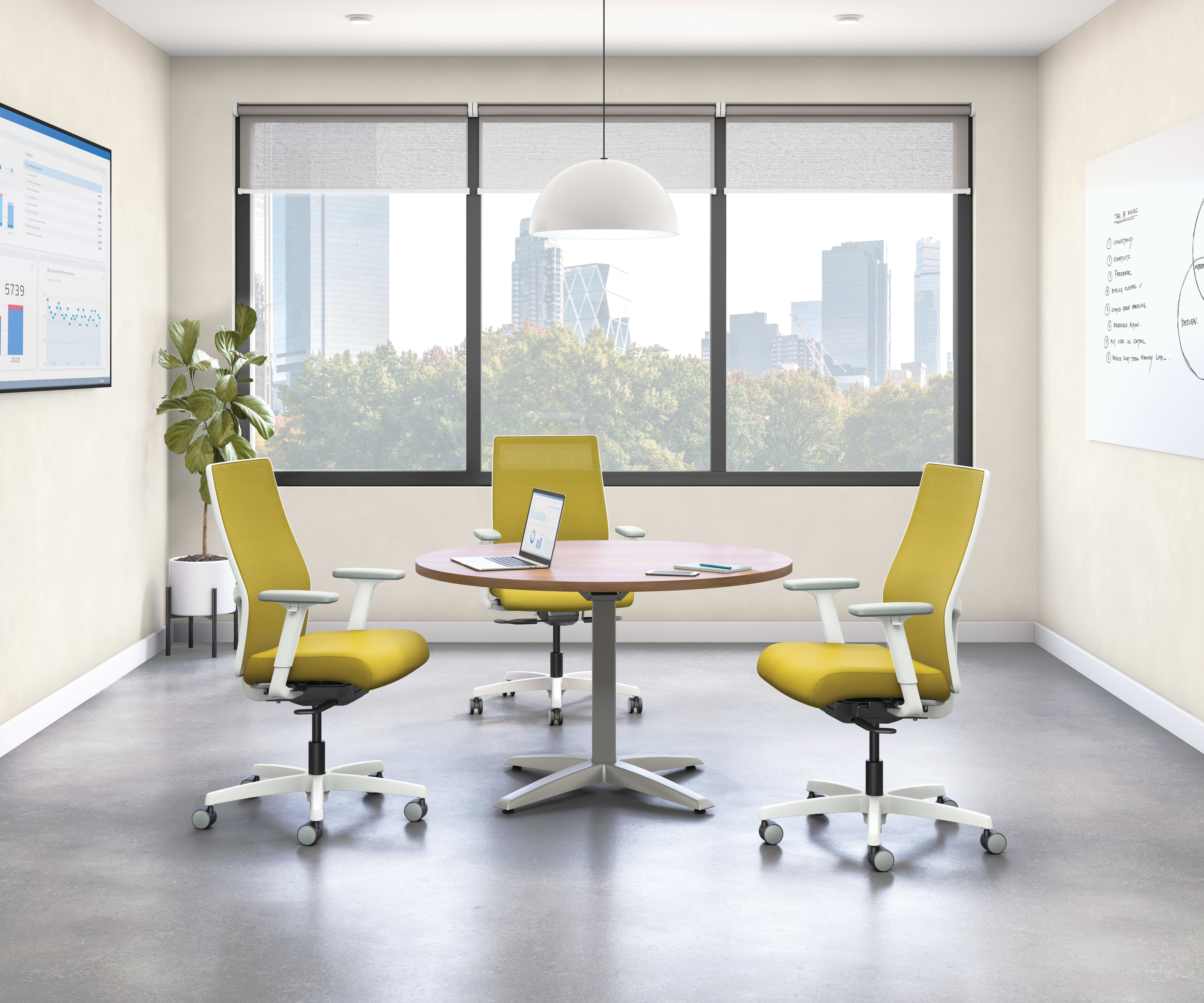Small group meeting space with three Ignition task chairs
