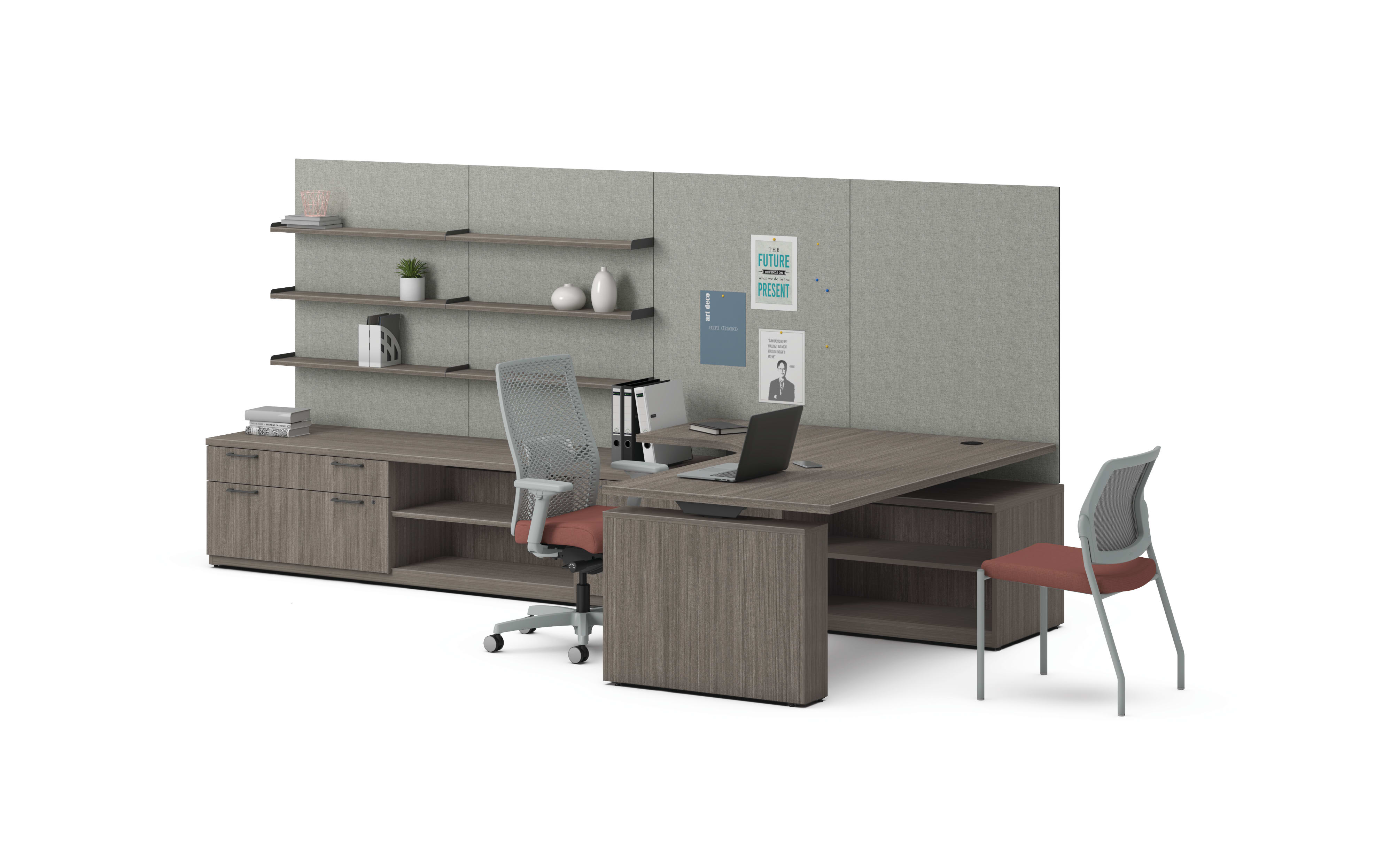Concinnity Desking with Workwall Tiles and Ignition Seating.
