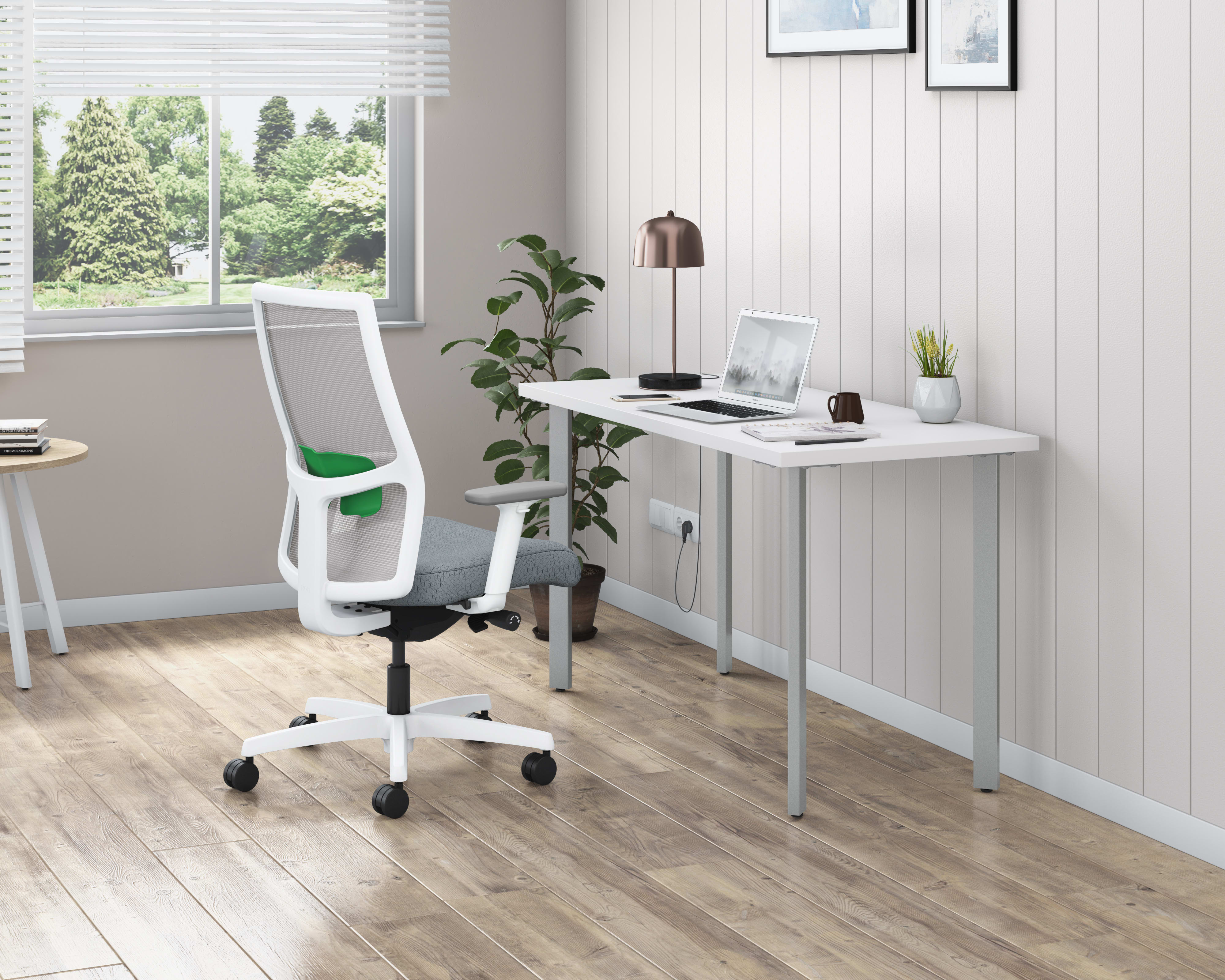 Ignition mesh task chair with Coze desk in home office