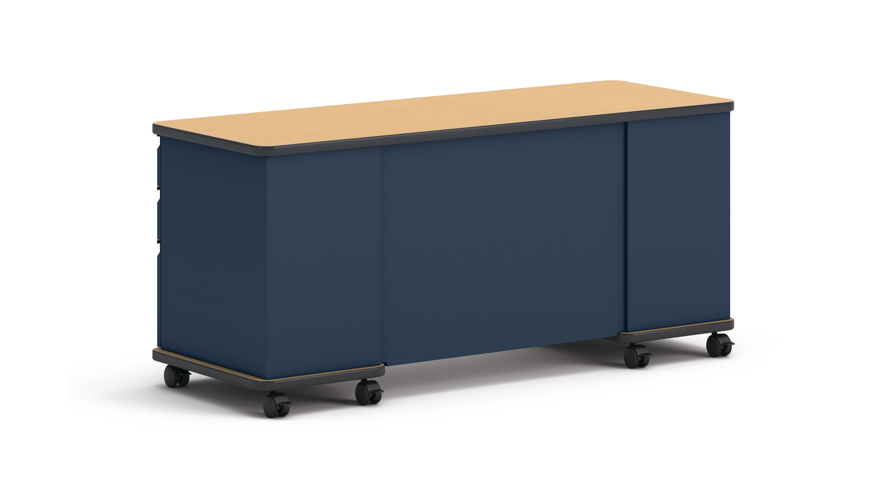 Teacher Station – Value Double Pedestal with Modesty Panel