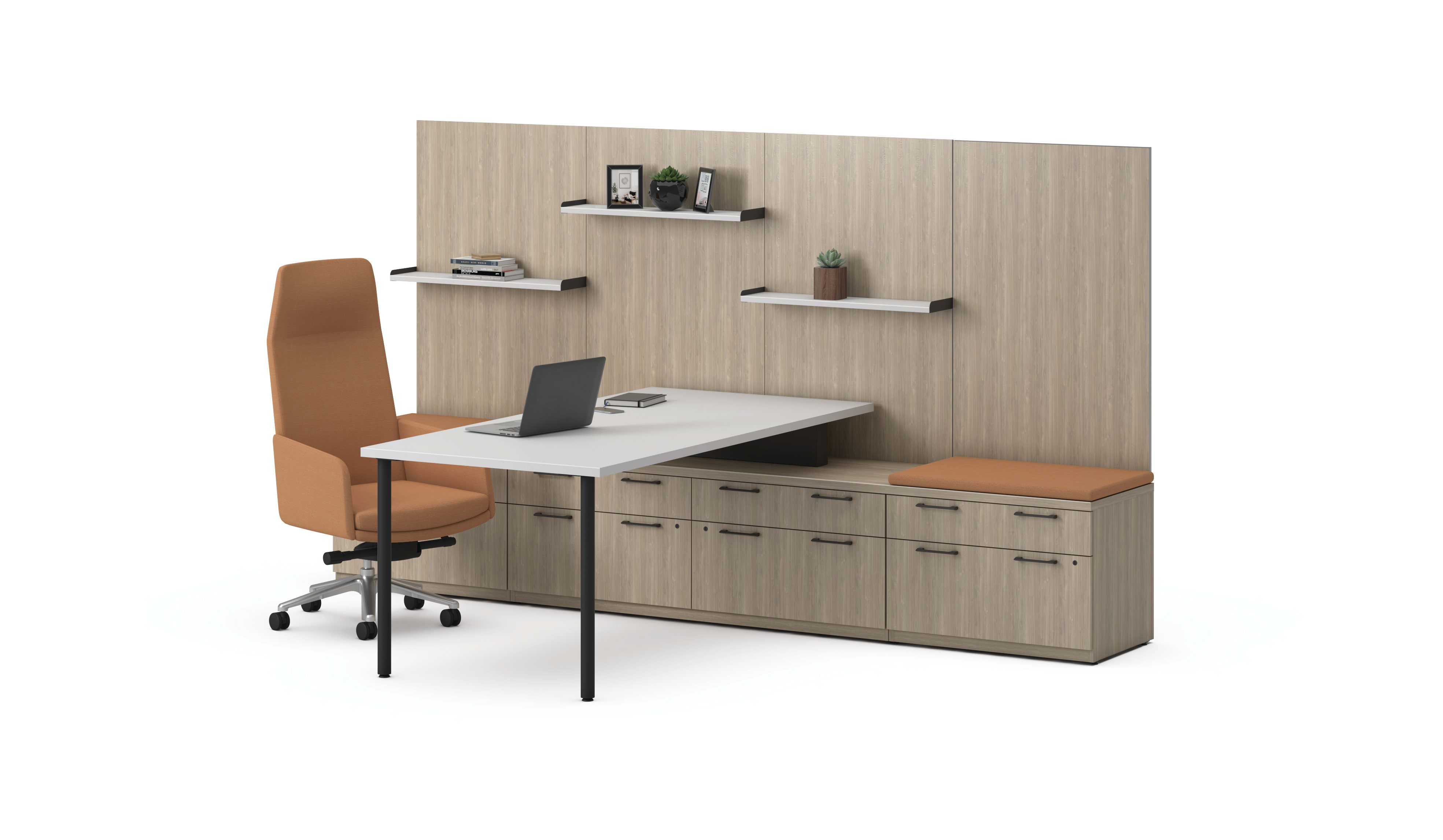 Concinnity Desking with Workwall Tiles and Mav Seating.