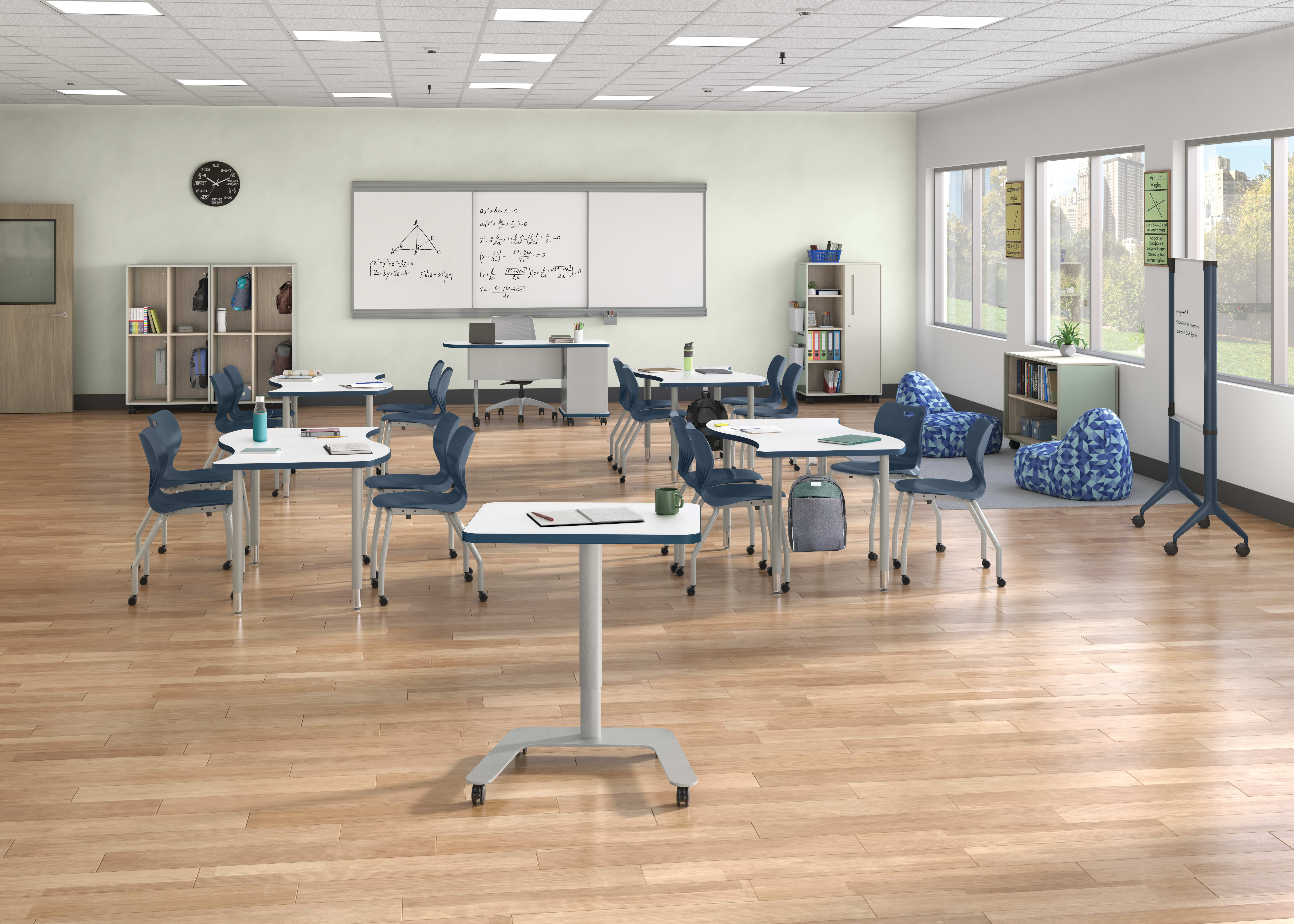 Roll Call Lectern with Build Desks and SmartLink Seating