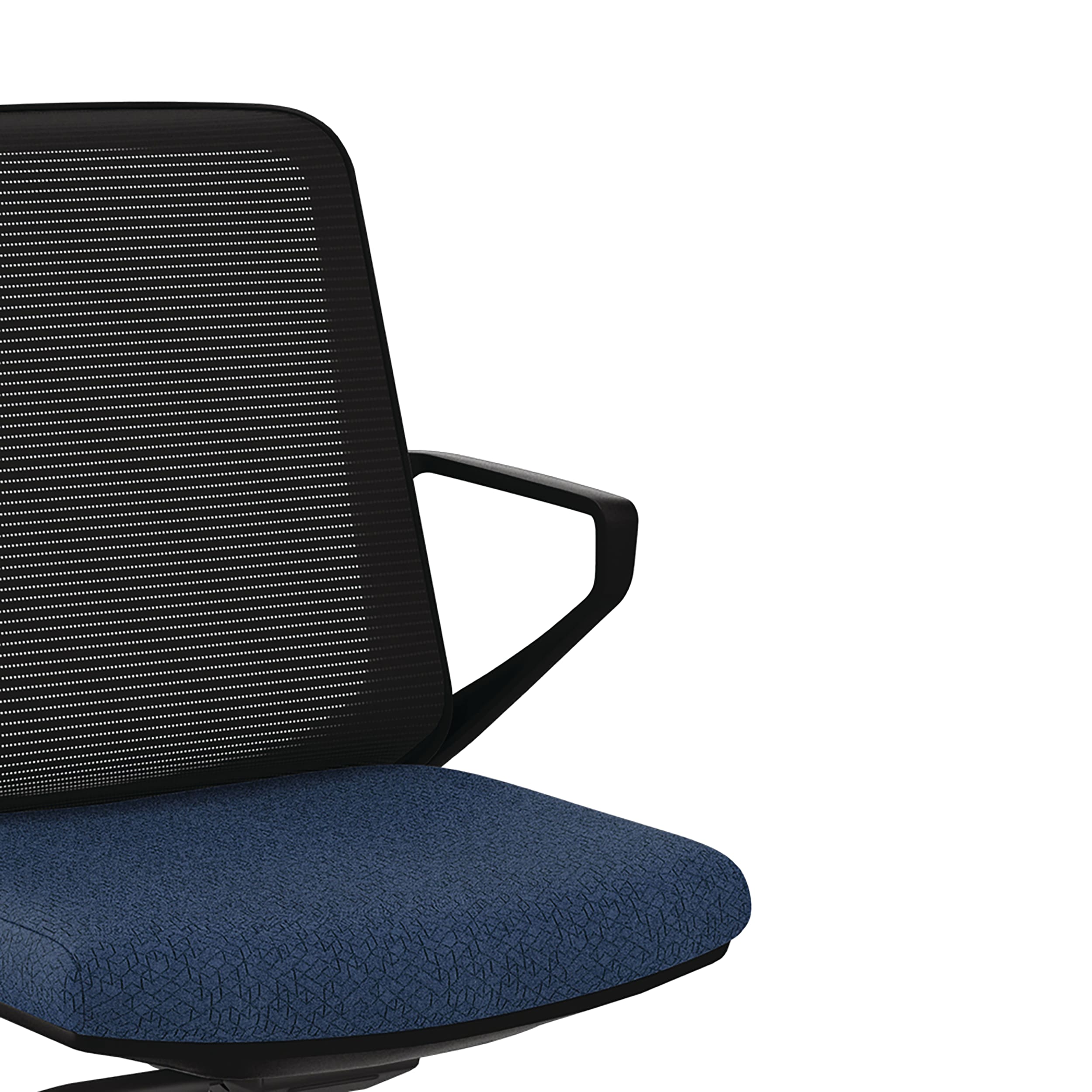Cliq task chair in Blue with Black frame