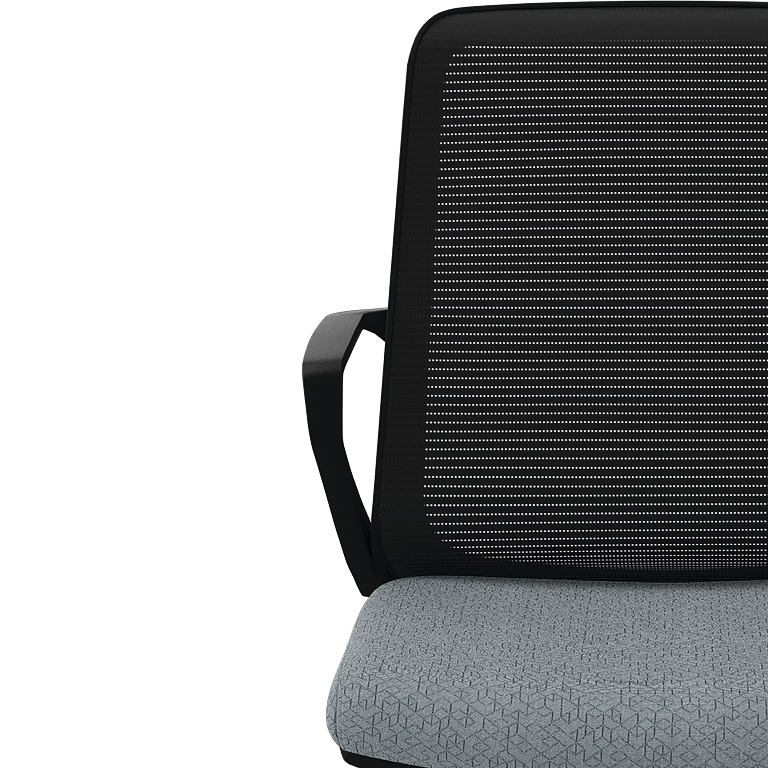 Cliq task chair in Gray with Black frame