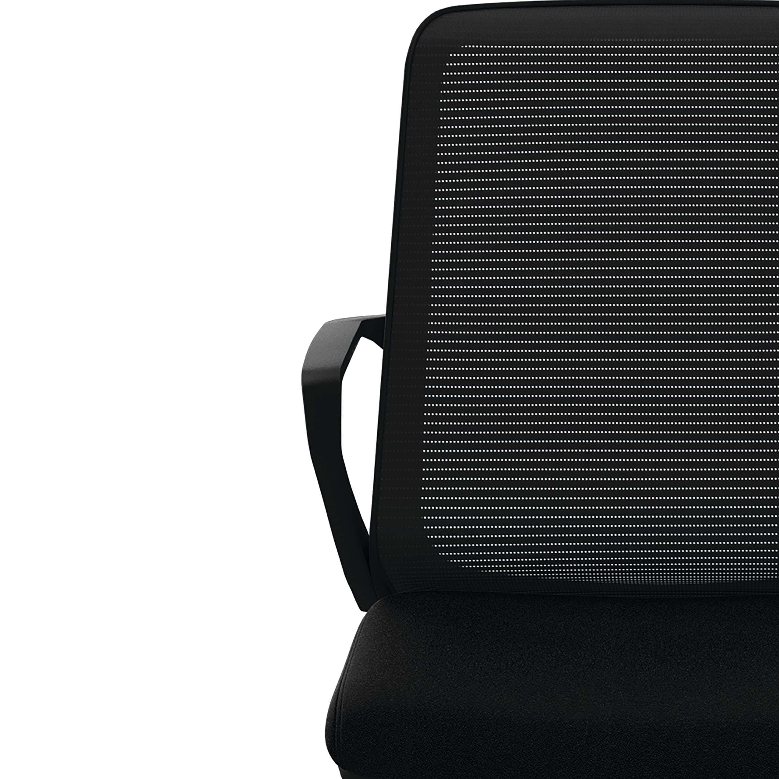 Cliq task chair in Black with Black frame