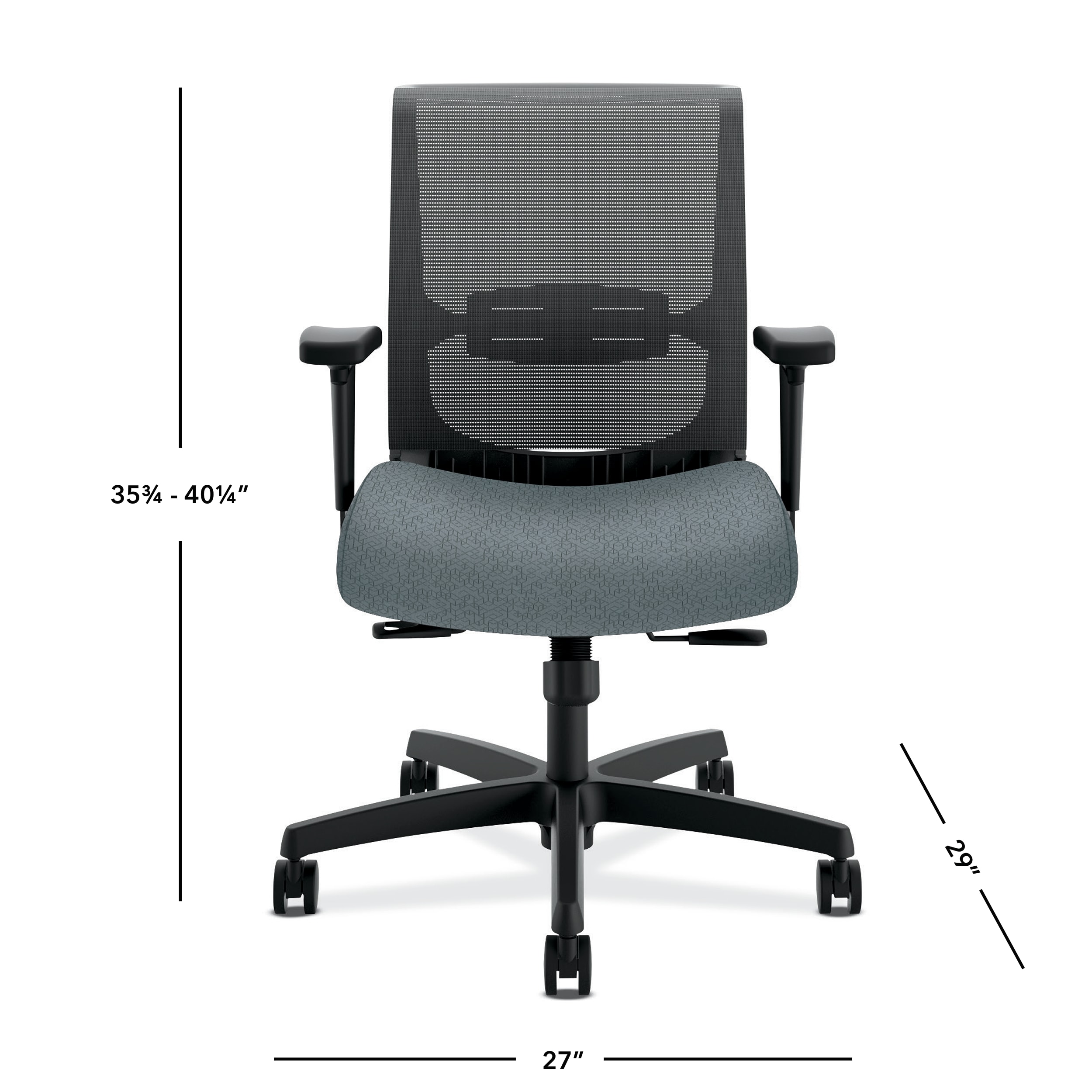 Convergence task chair in Basalt with Black mesh and frame
