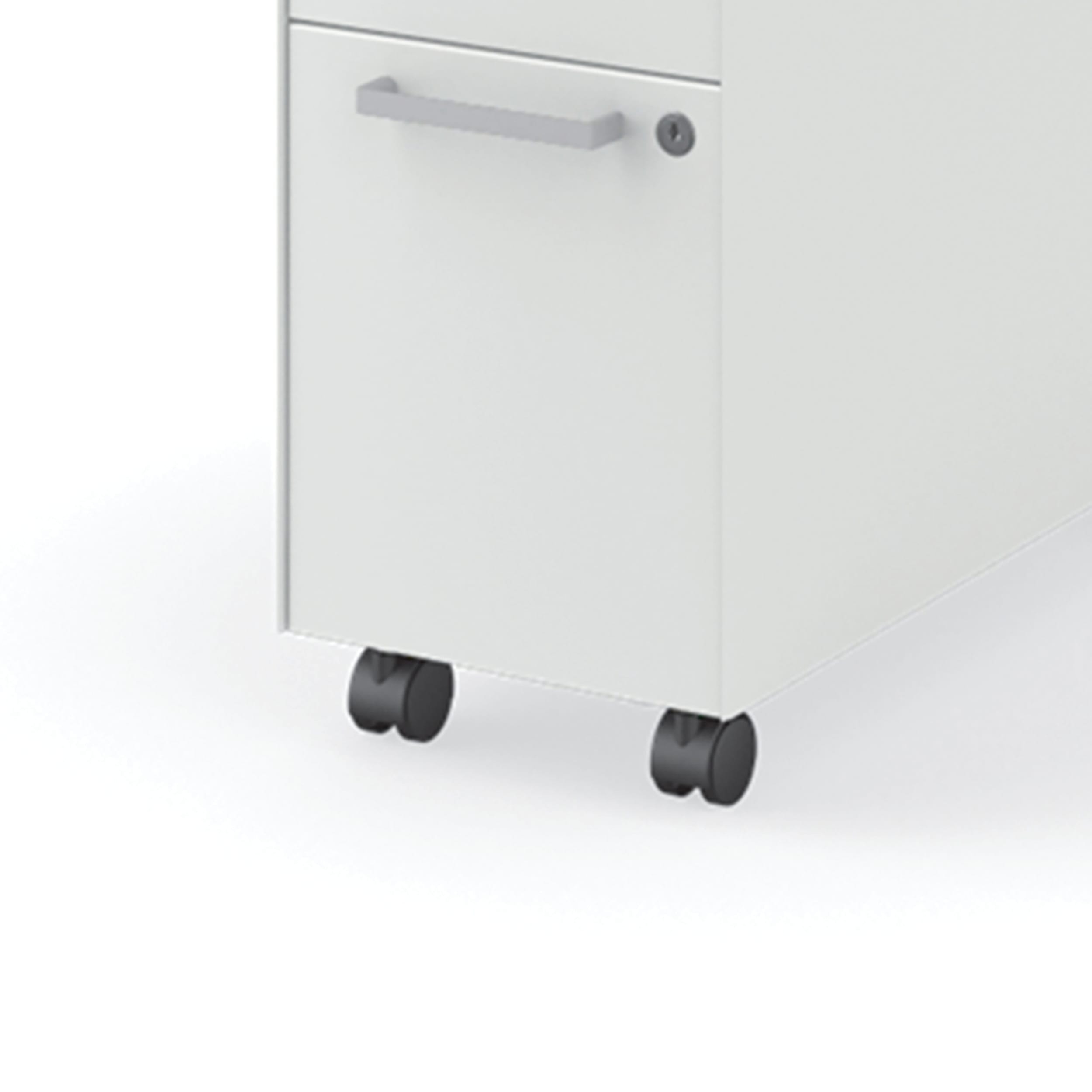 Fuse slim mobile pedestal in Designer White