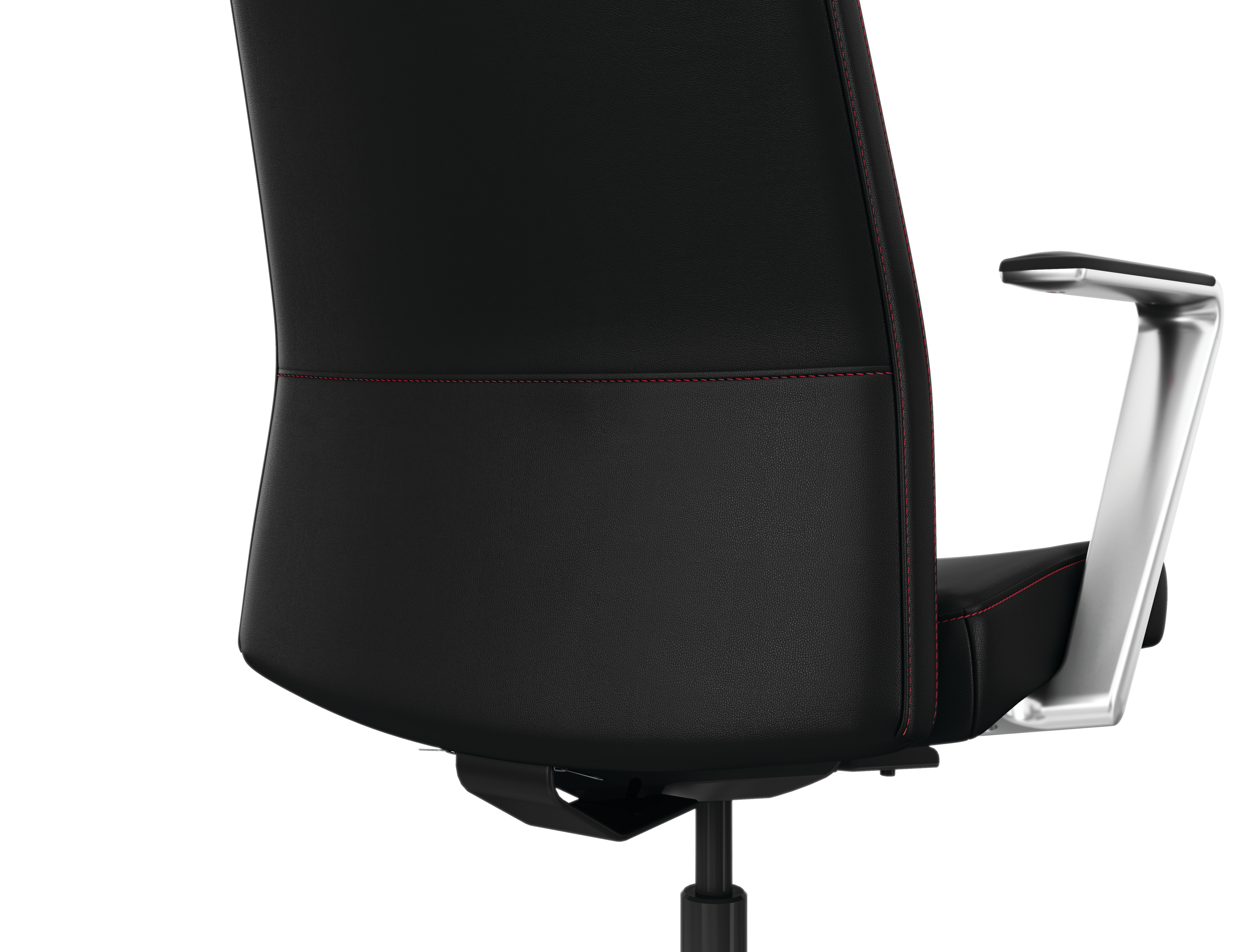 Cofi chair Light Red stitch detail