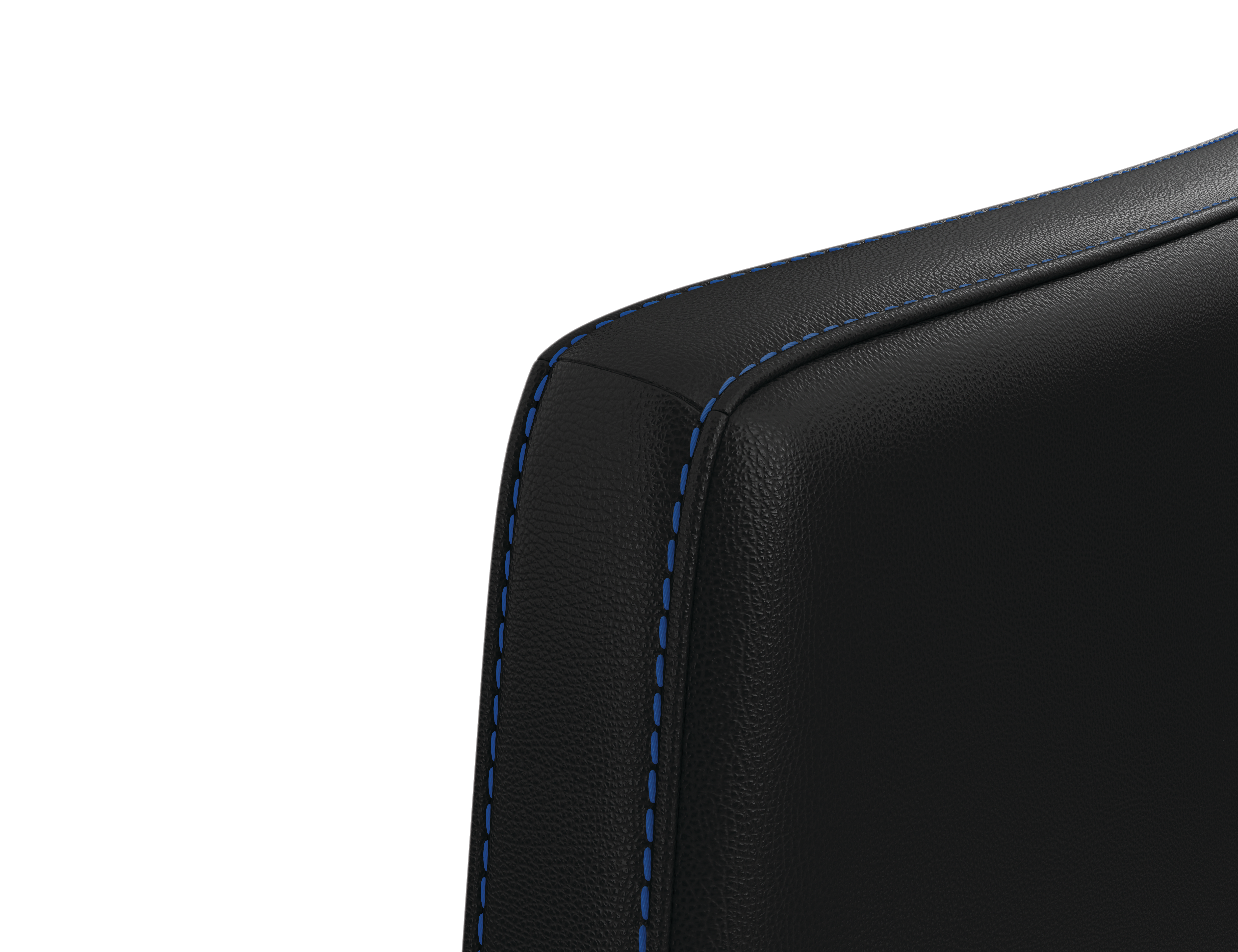 Cofi chair Blue stitch detail