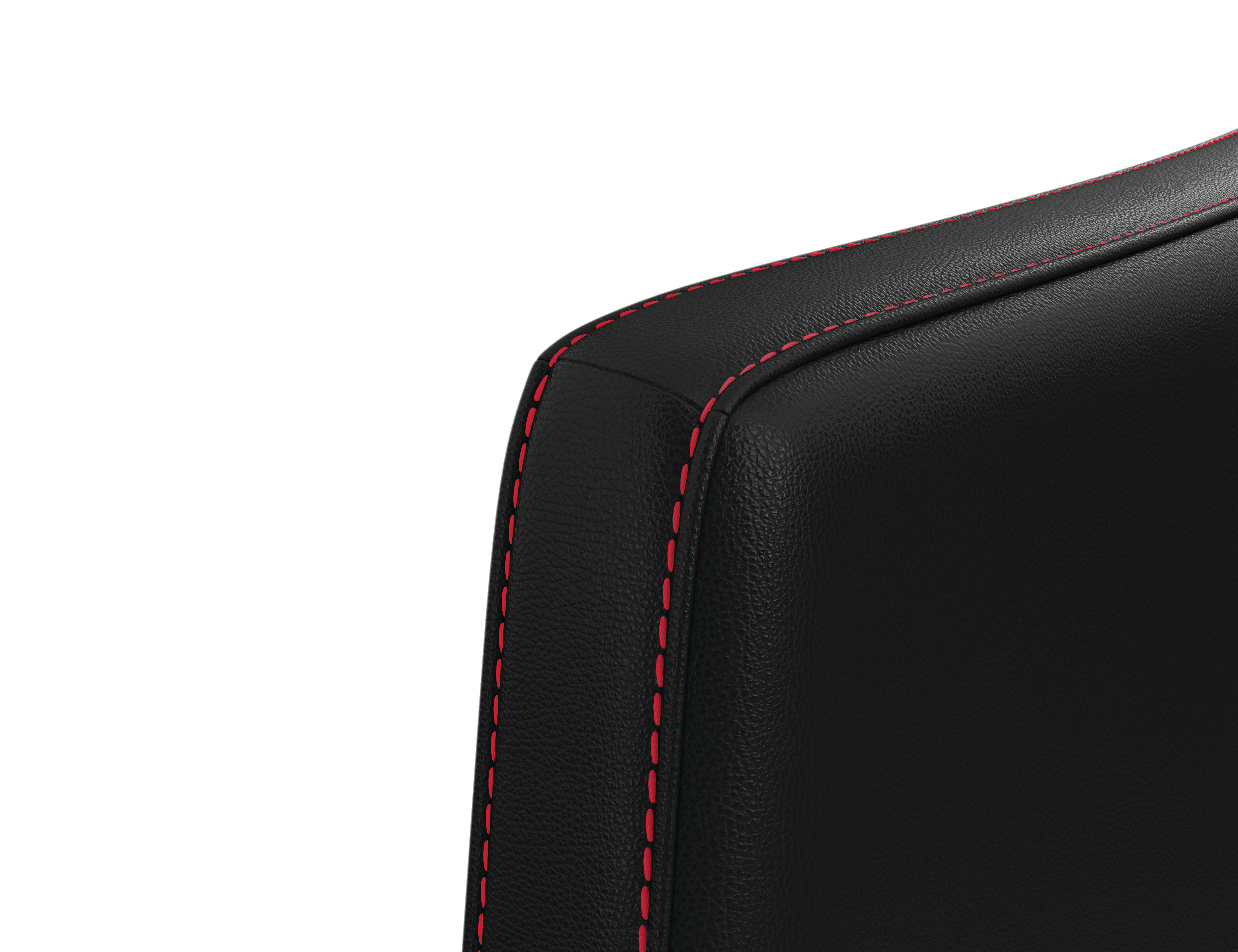 Cofi chair Light Red stitch detail