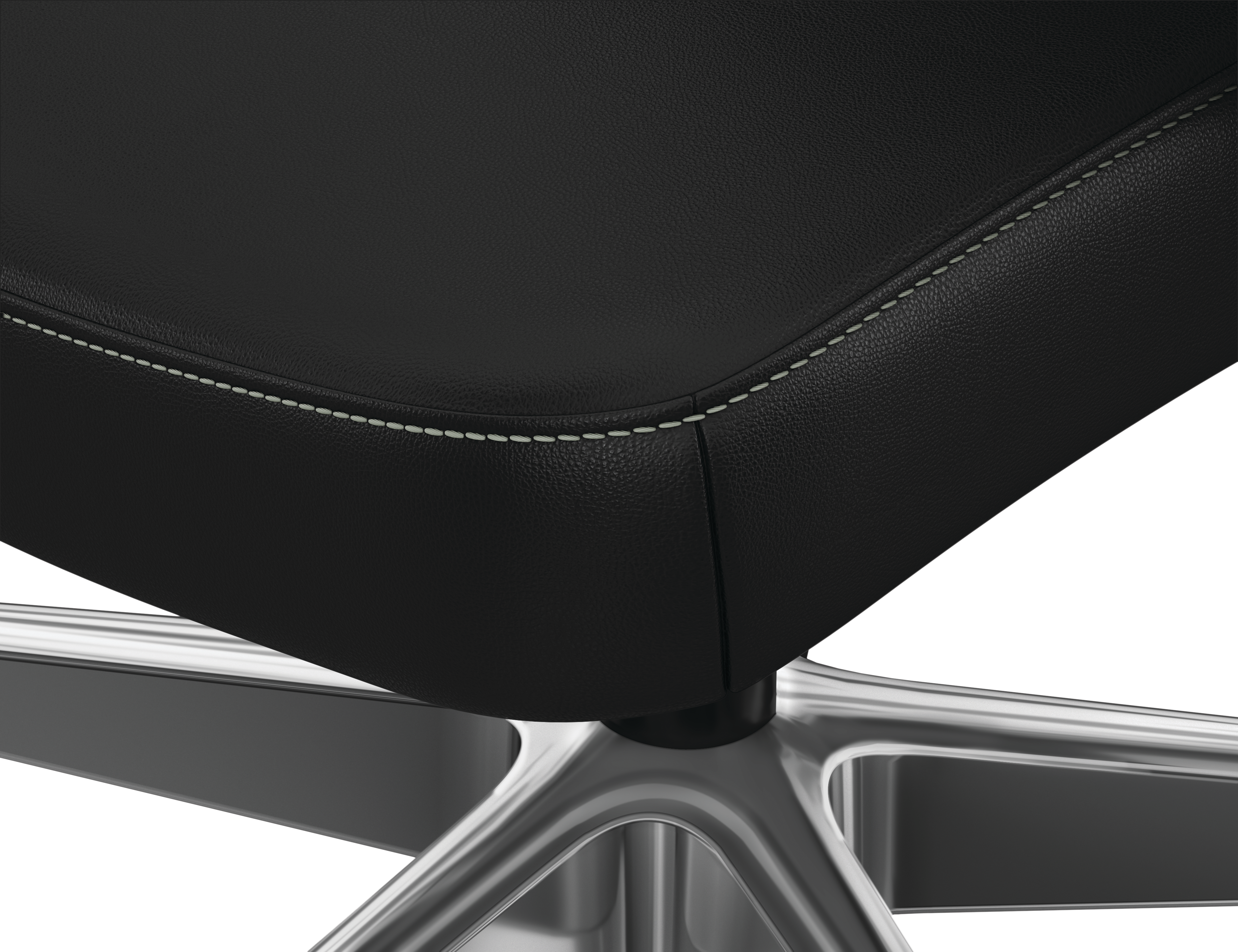 Cofi chair Light Gray seat stitch detail