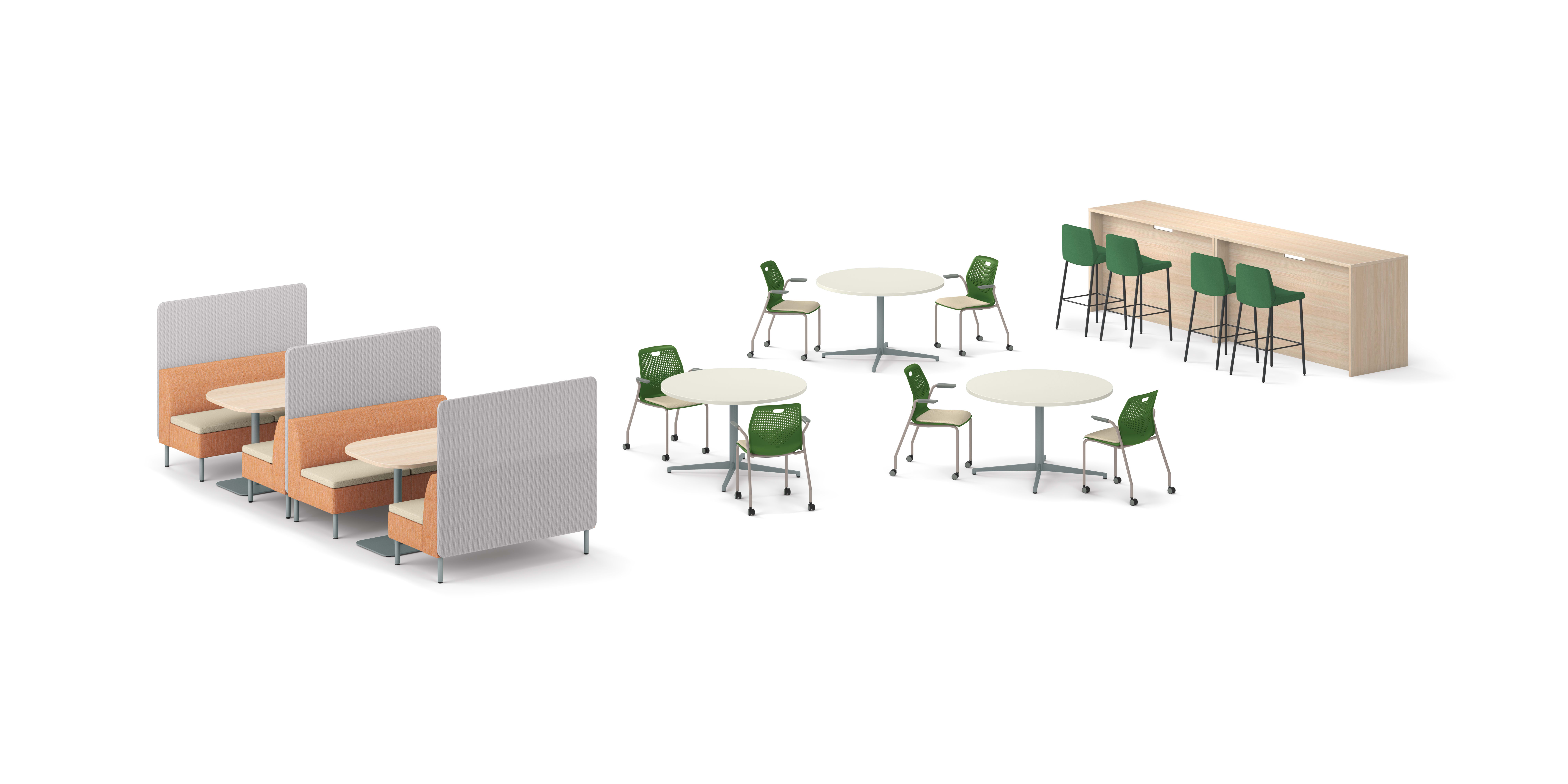 Teacher's Lounge with Preside Tables, Etch and Flock Seating