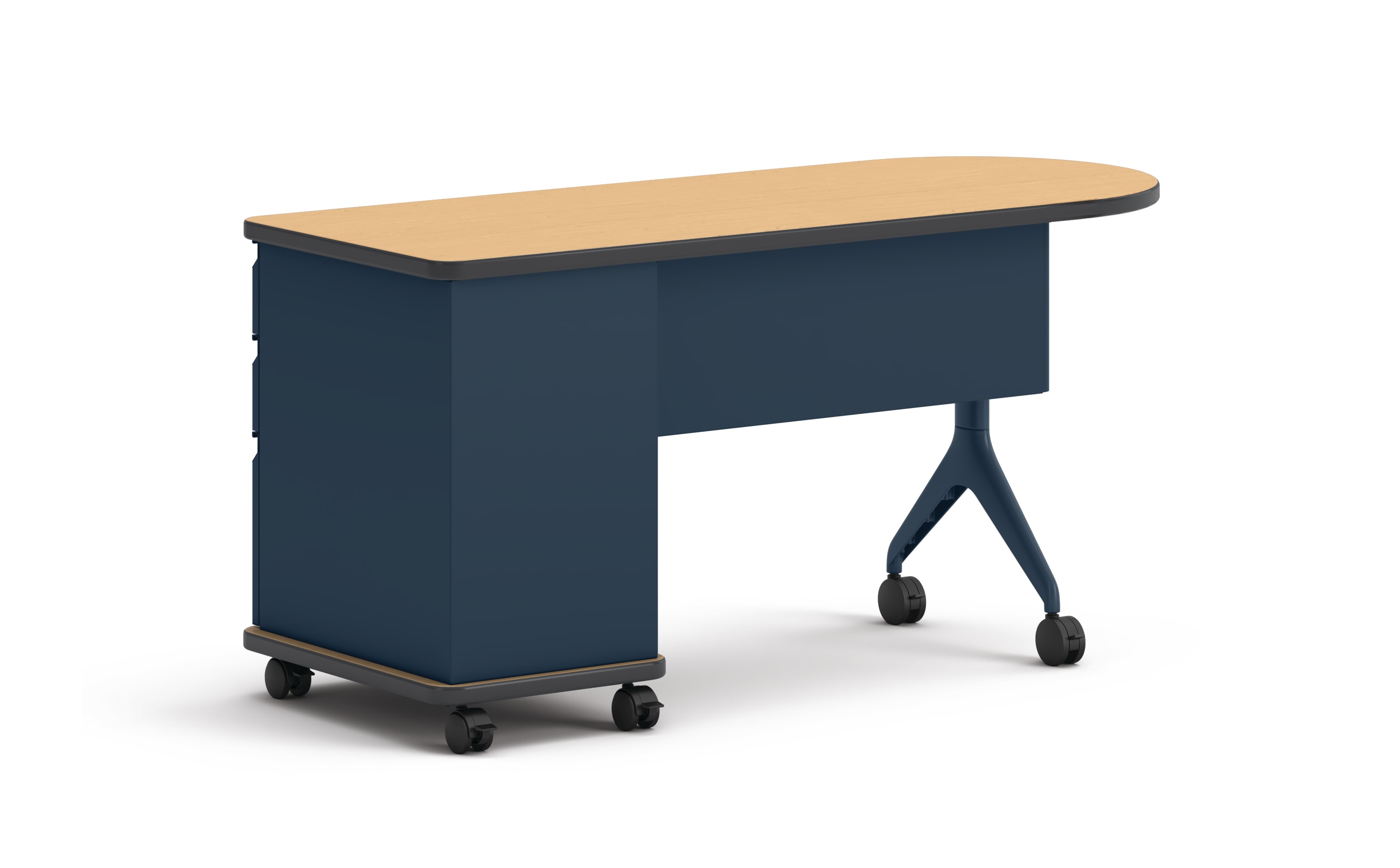 Teacher Station – Value Single Pedestal with Modesty Panel