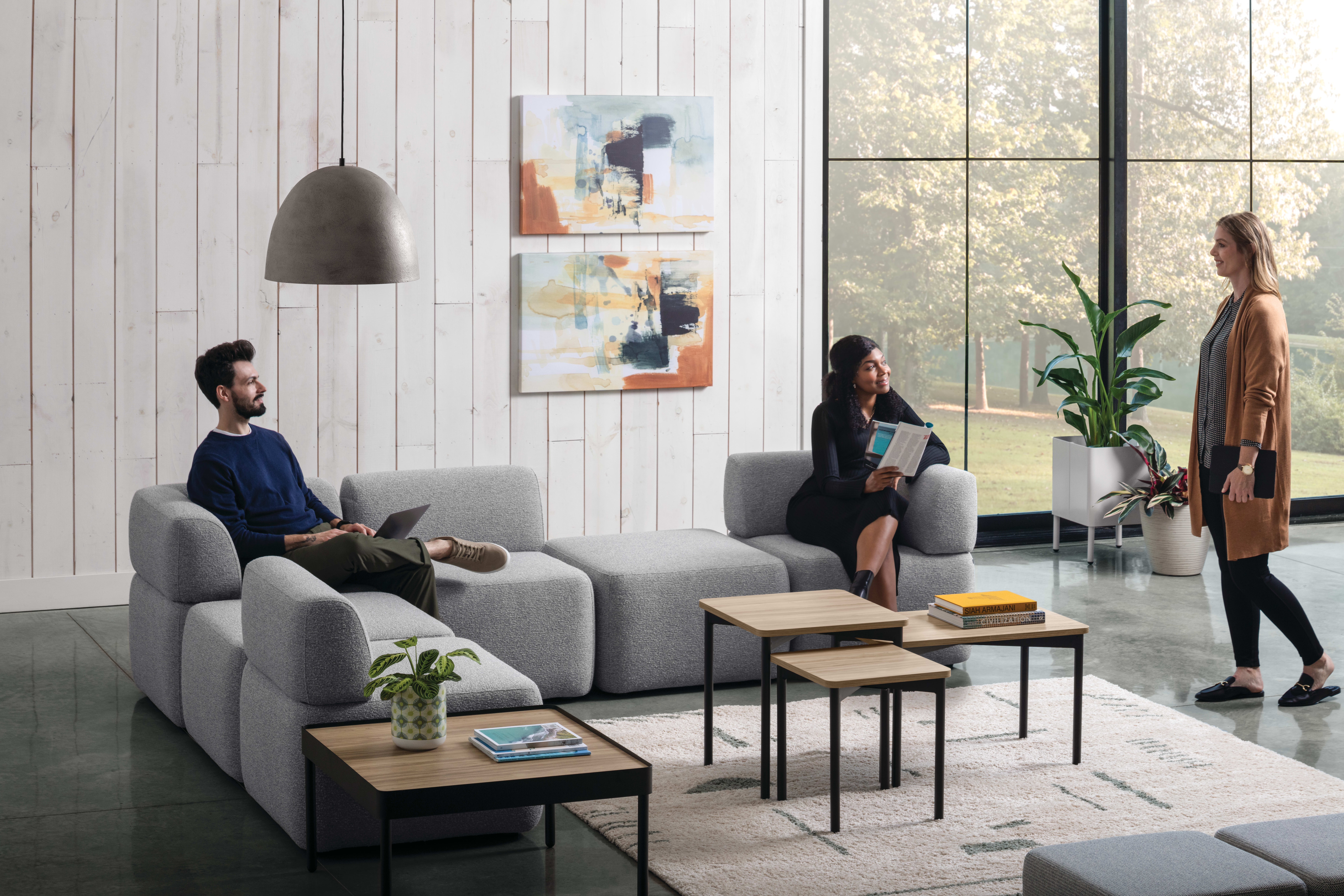 SoCo with Sculpt tables and planter