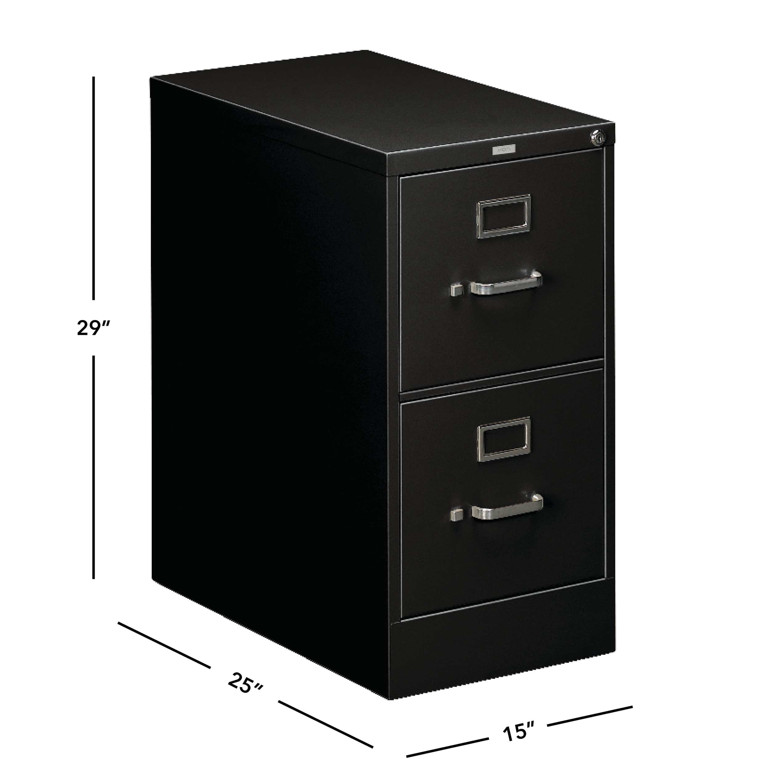 500 Series 2-drawer vertical file cabinet in Black