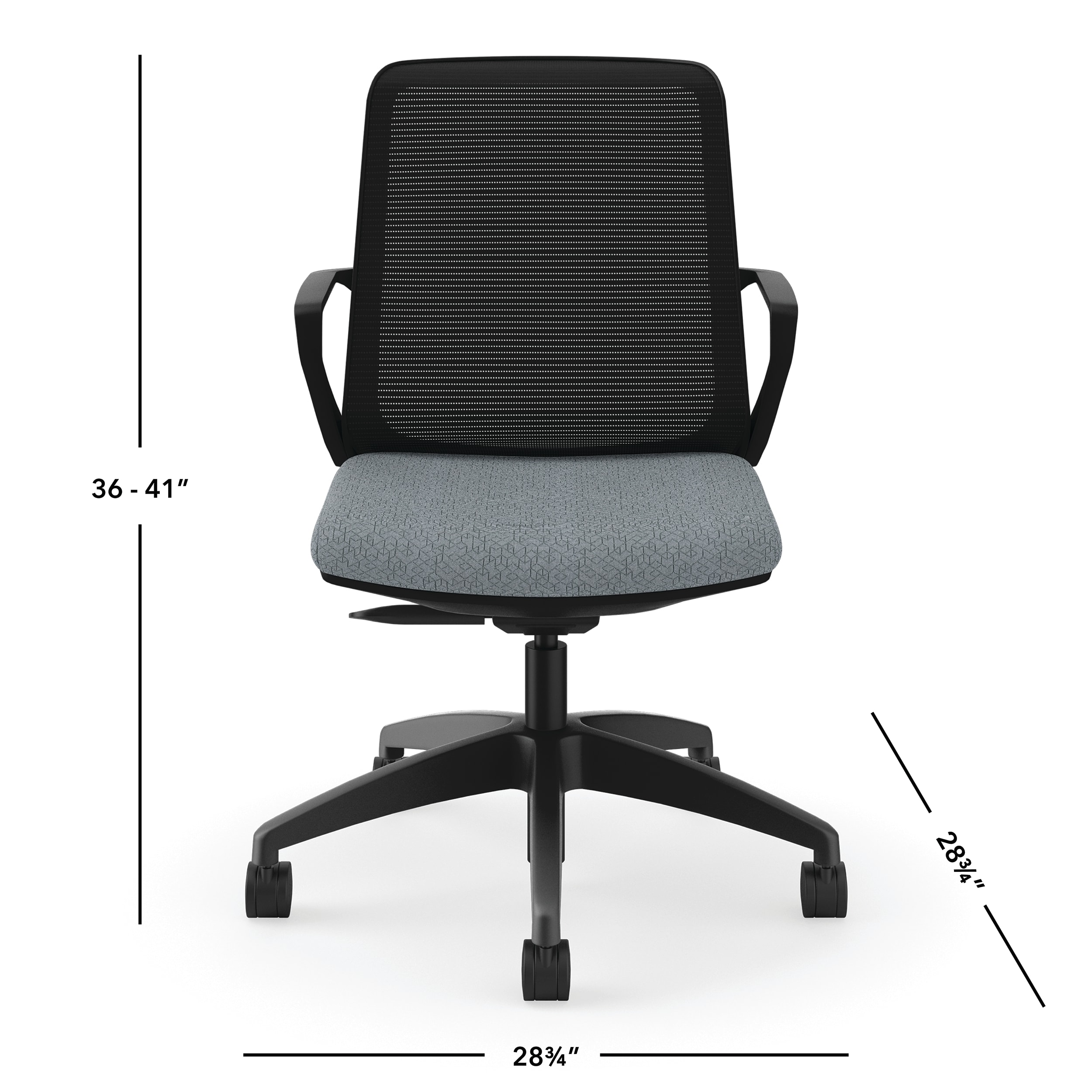Cliq task chair in Basalt with Black mesh and frame